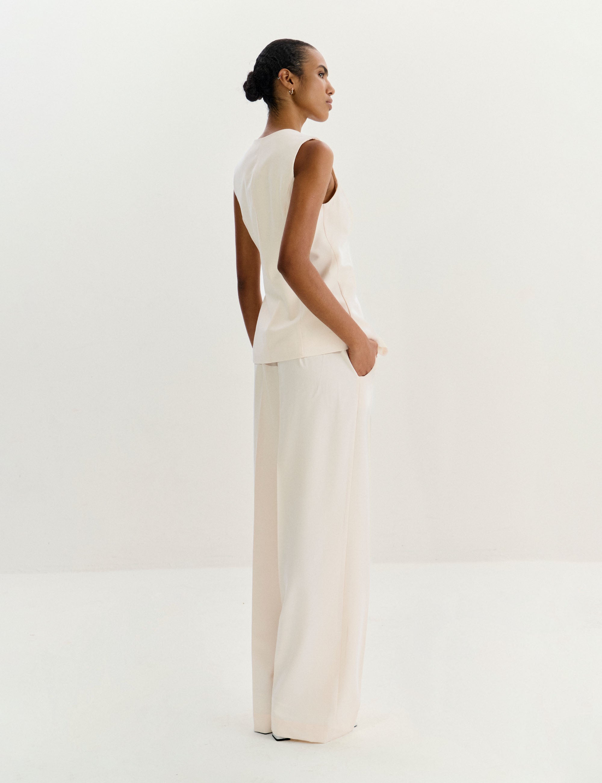 Colete Ametista Alfaiataria Marfim