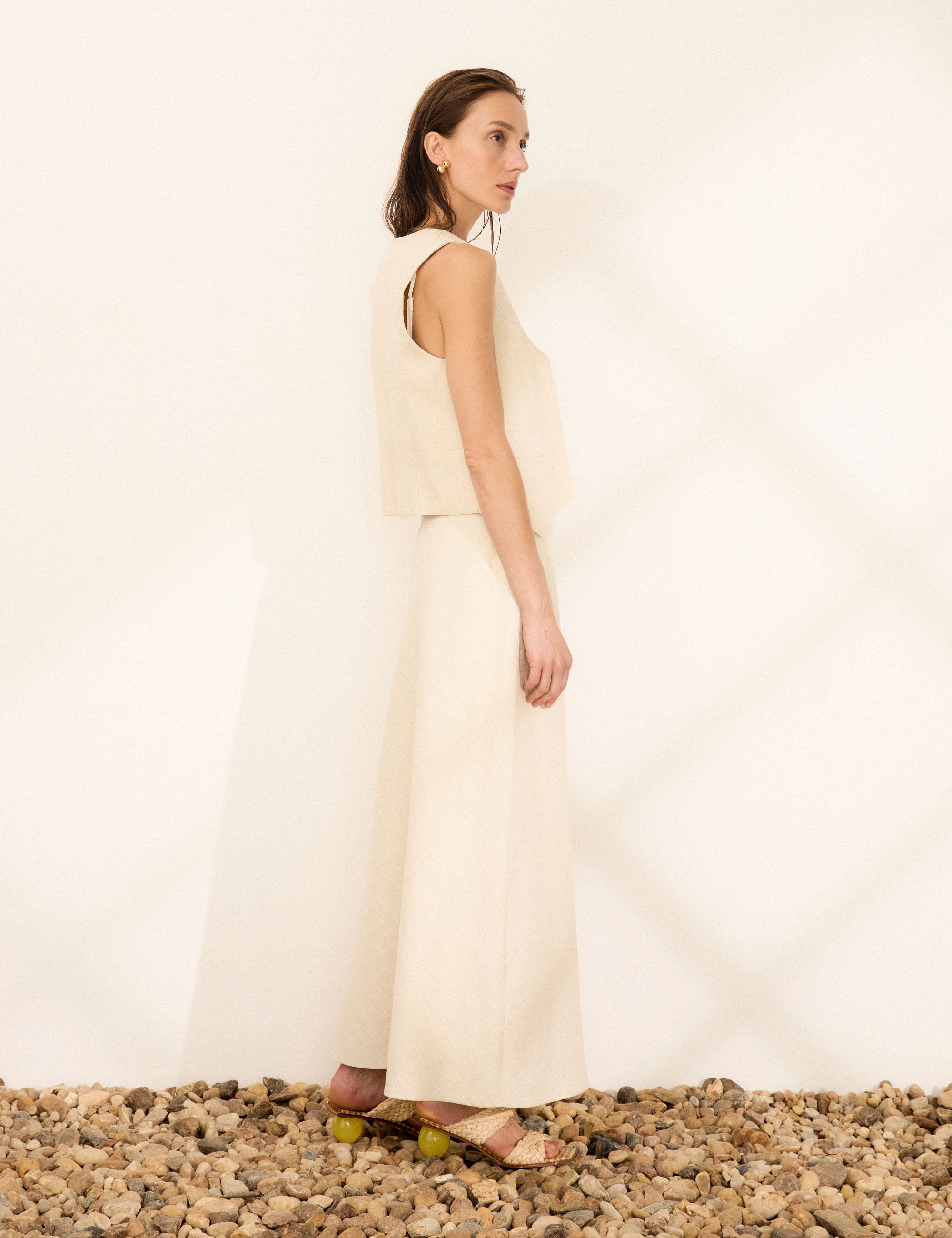 Colete Cora Ramie Areia