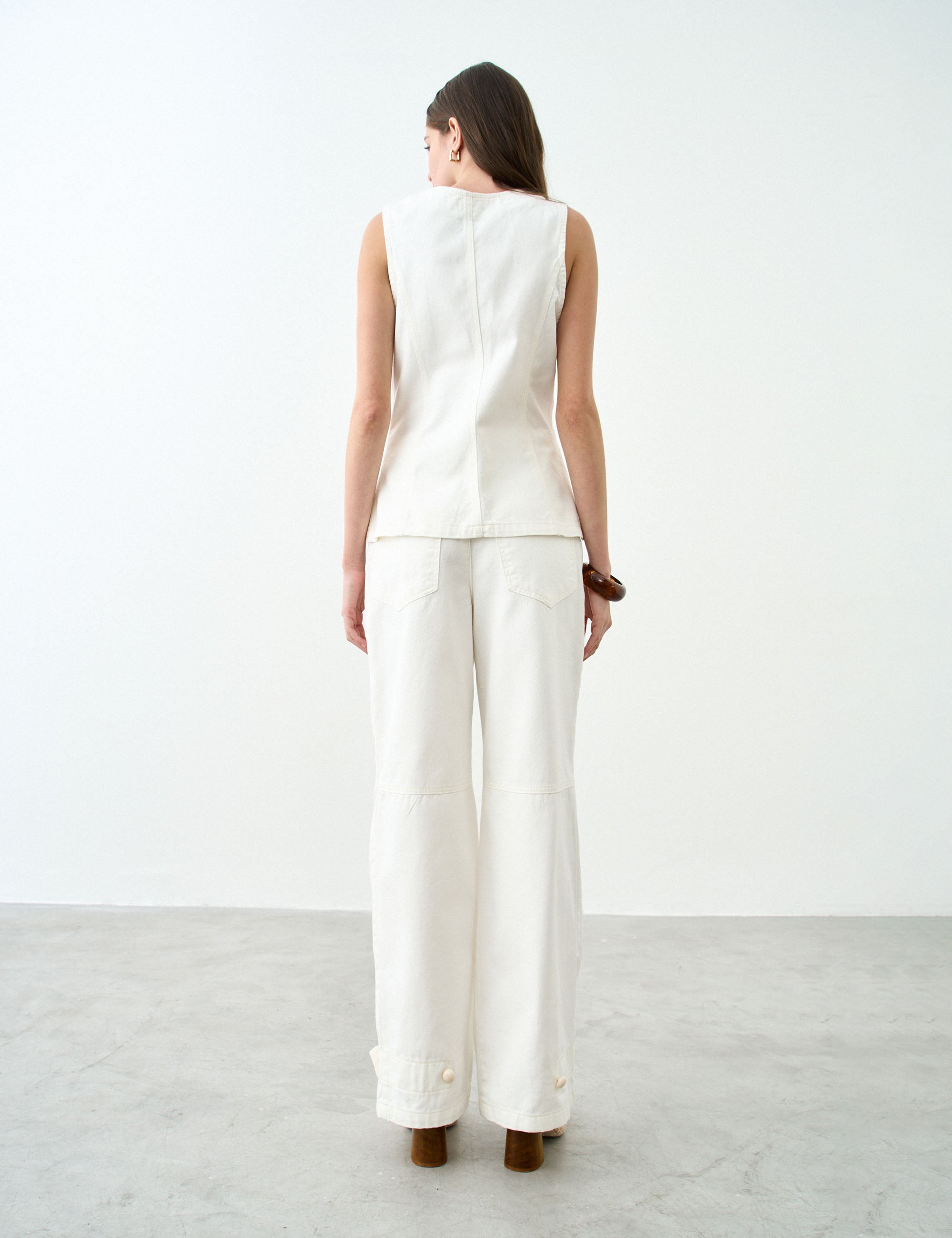 Colete Flavia Denim Off White