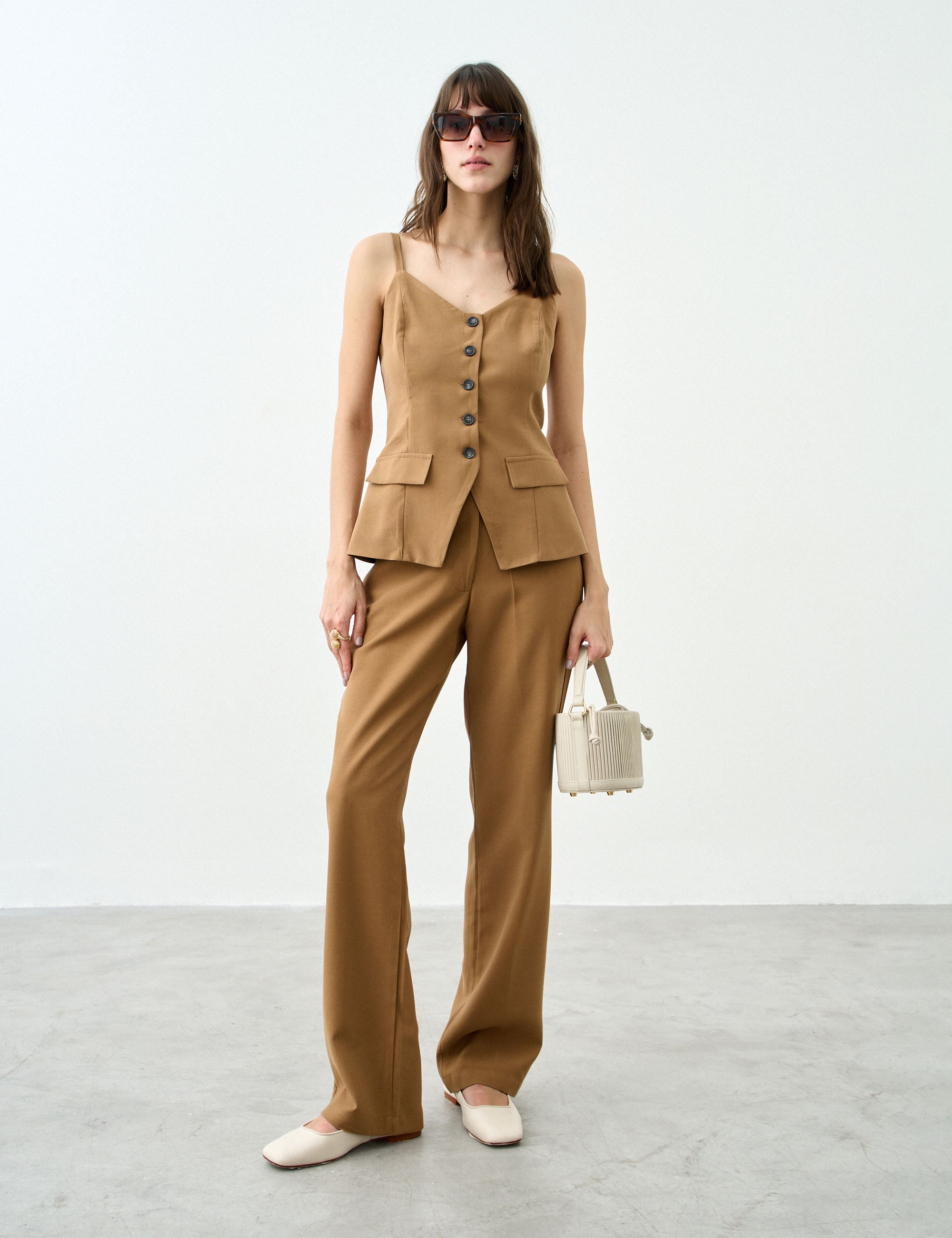 Colete Lia Alfaiataria Marrom