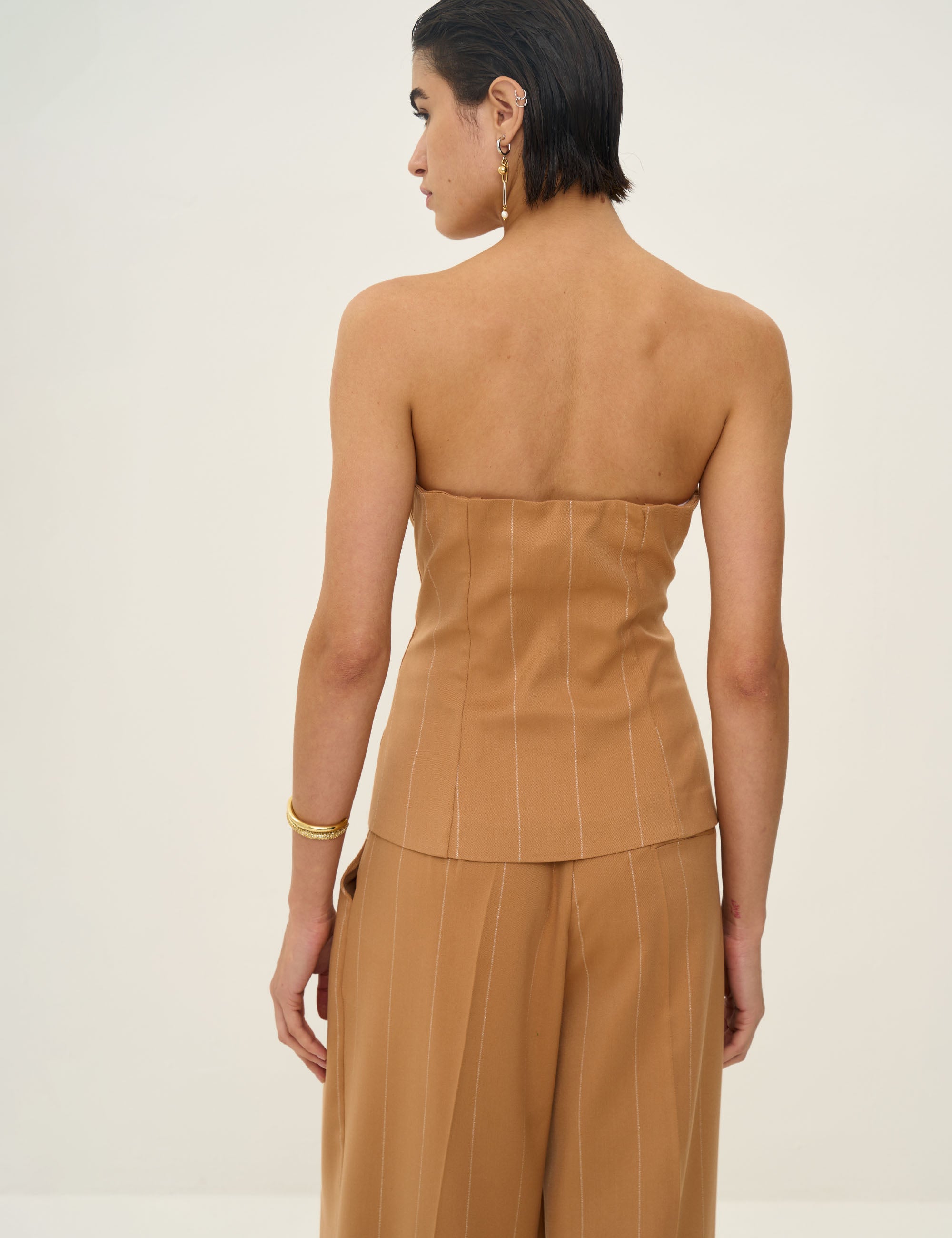 Colete Louise Risca Caramel