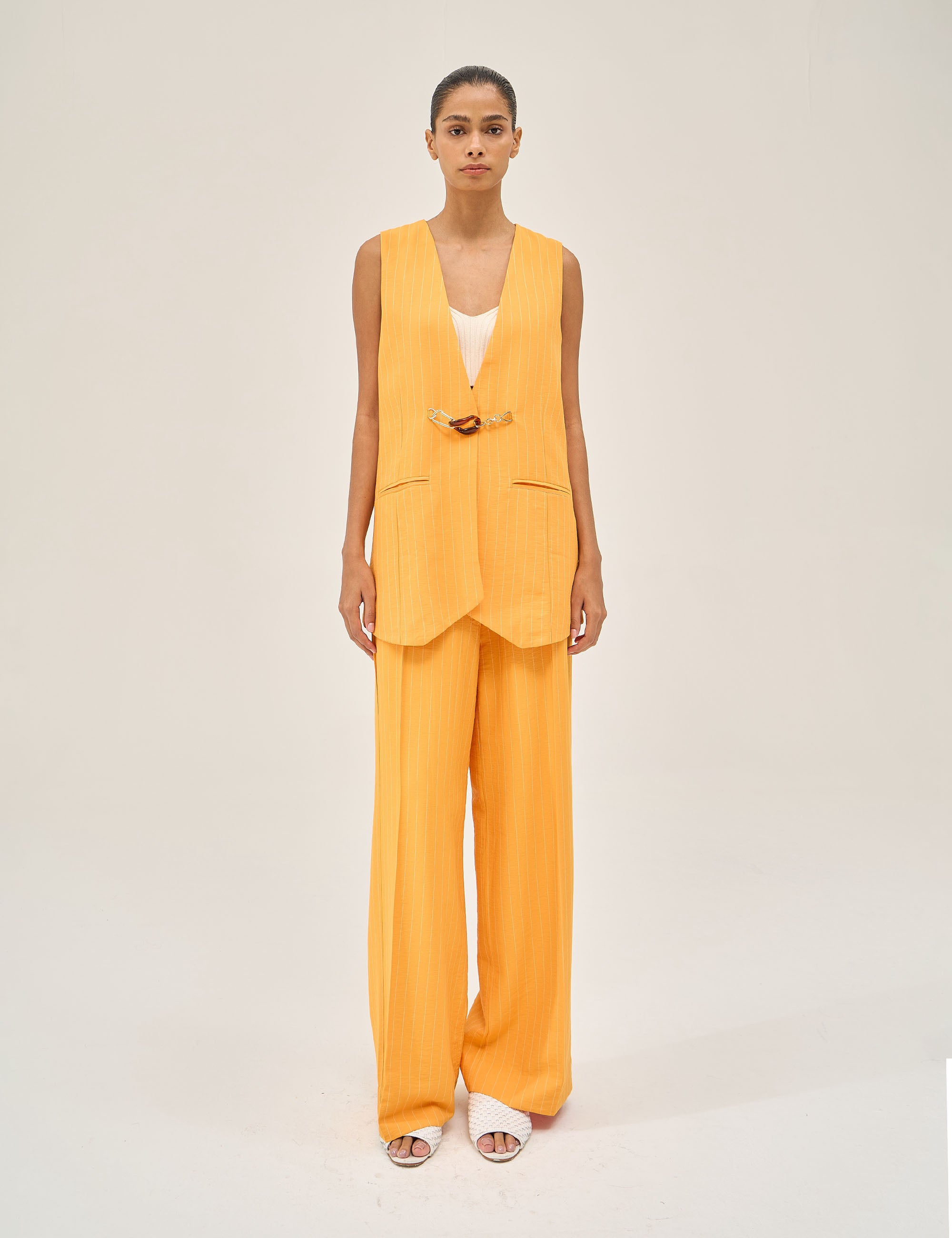 Colete Luana Listra Laranja