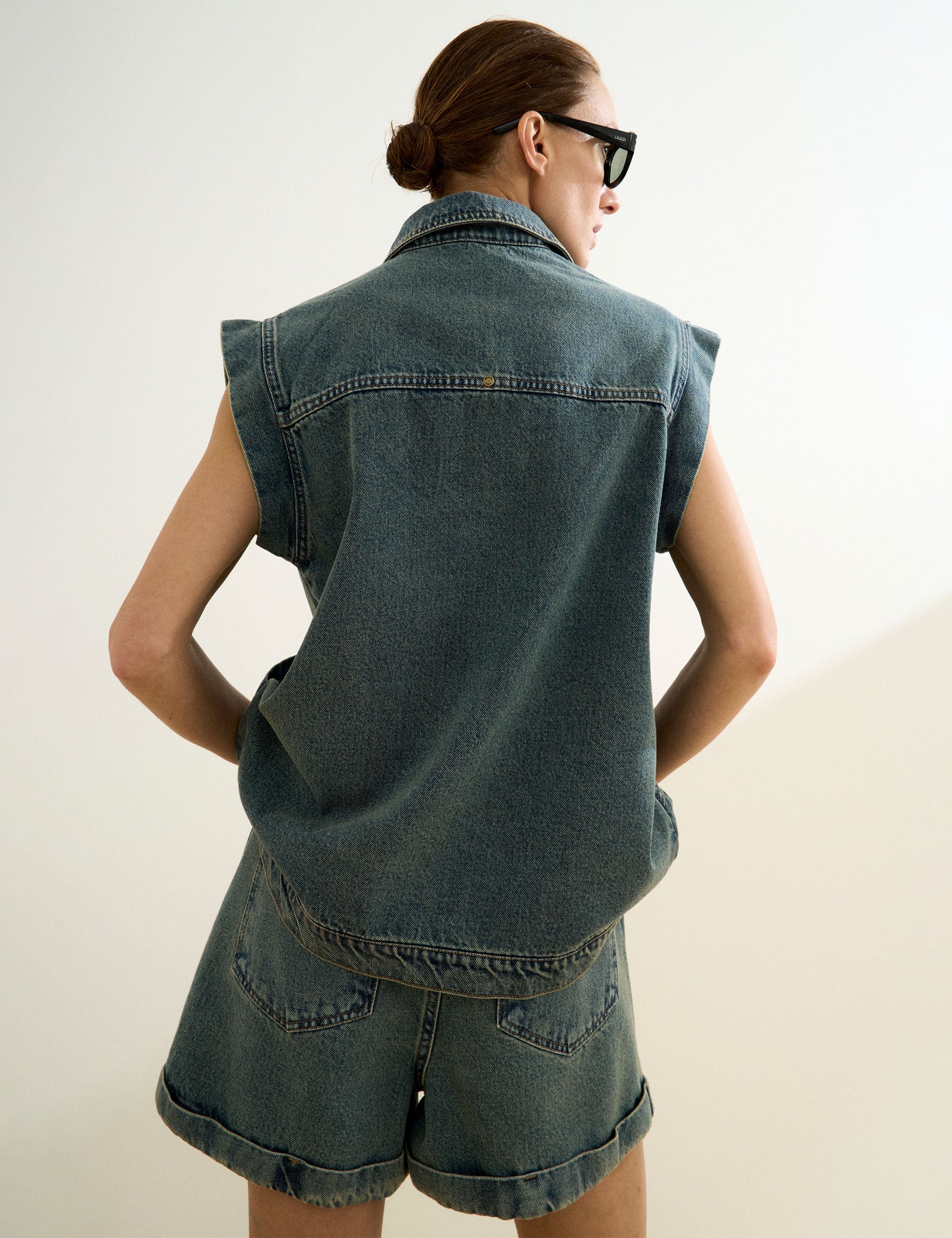 Colete Lucy Denim Jeans Claro