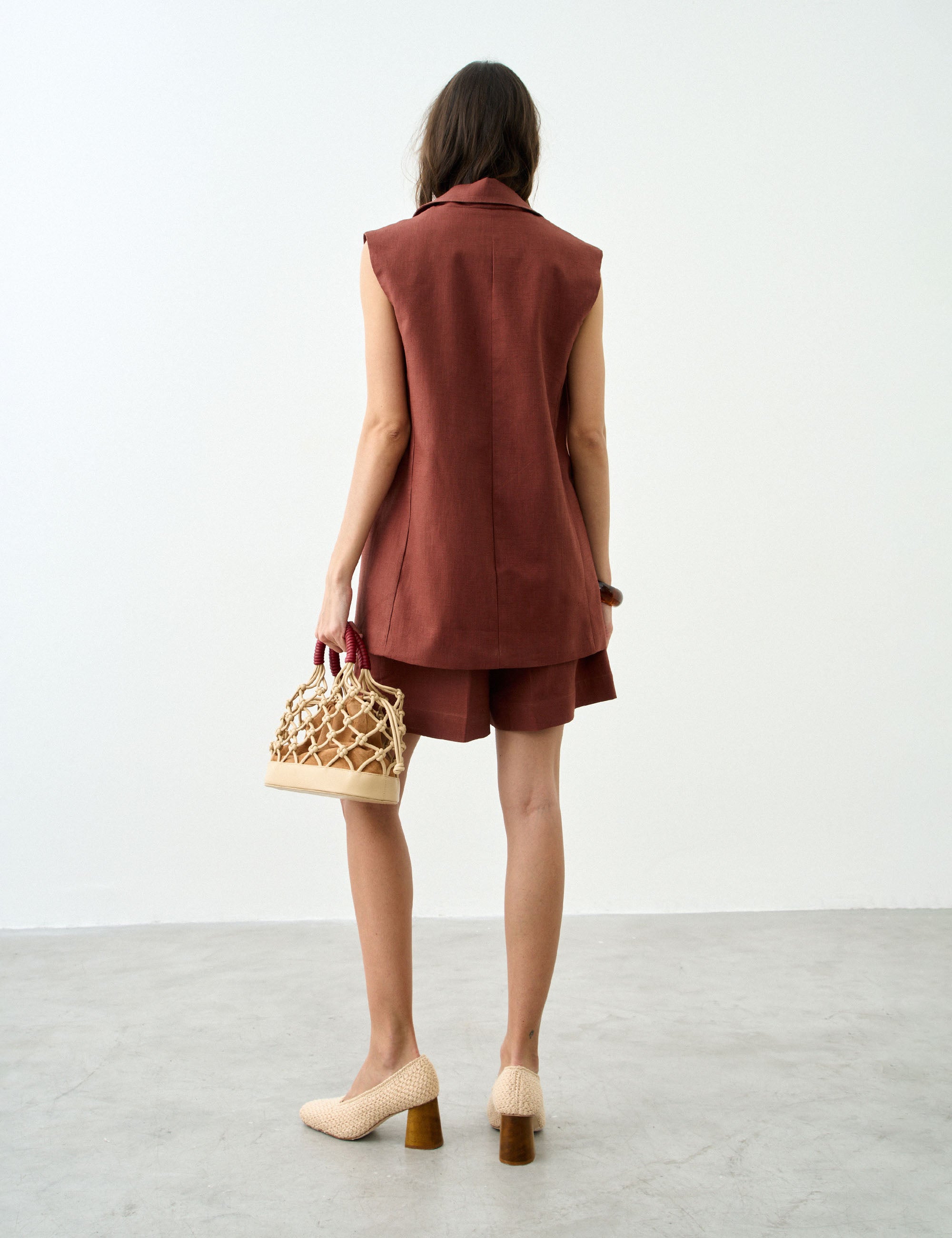 Colete Malibu Rami Marrom