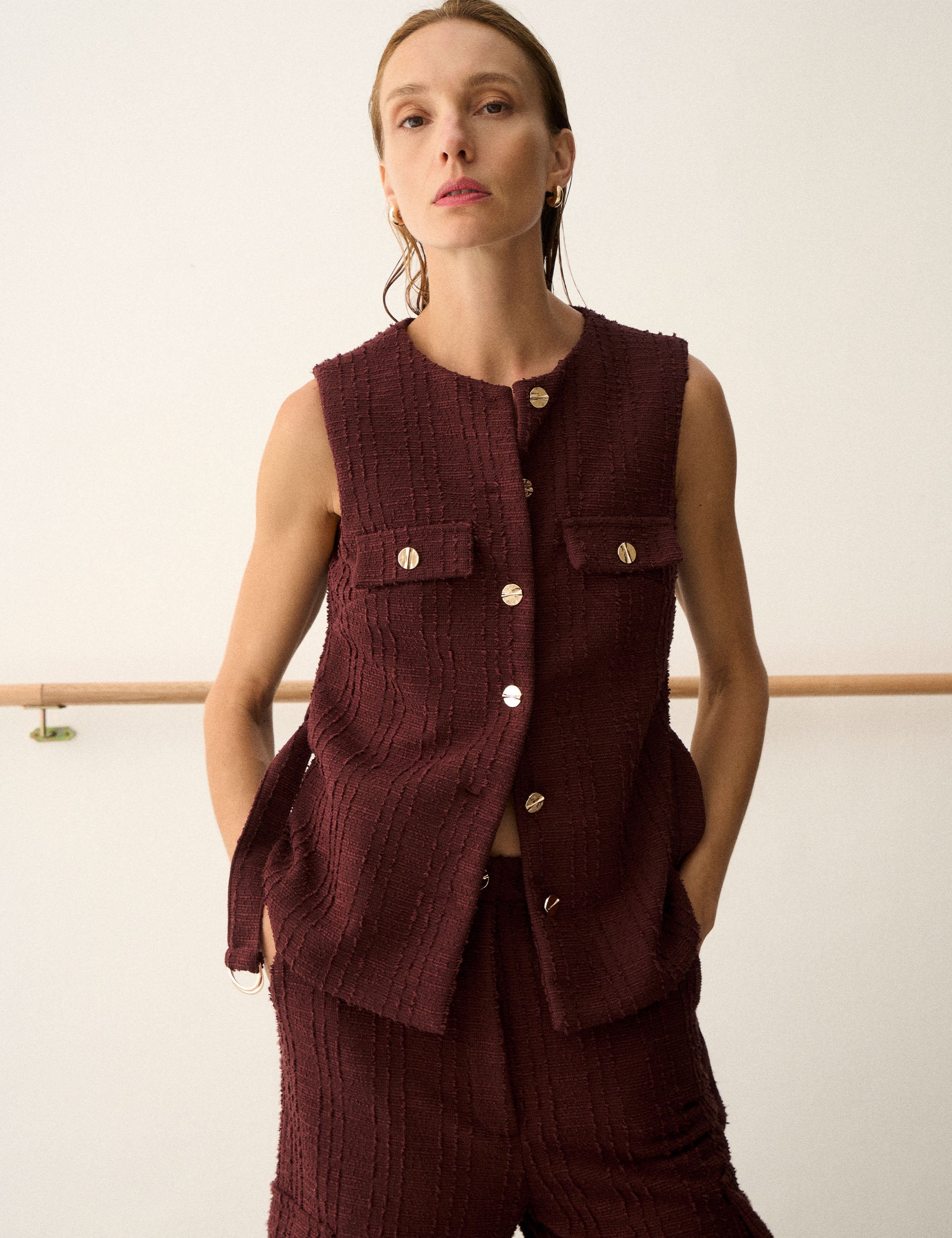 Colete Margot Bouclé Beringela