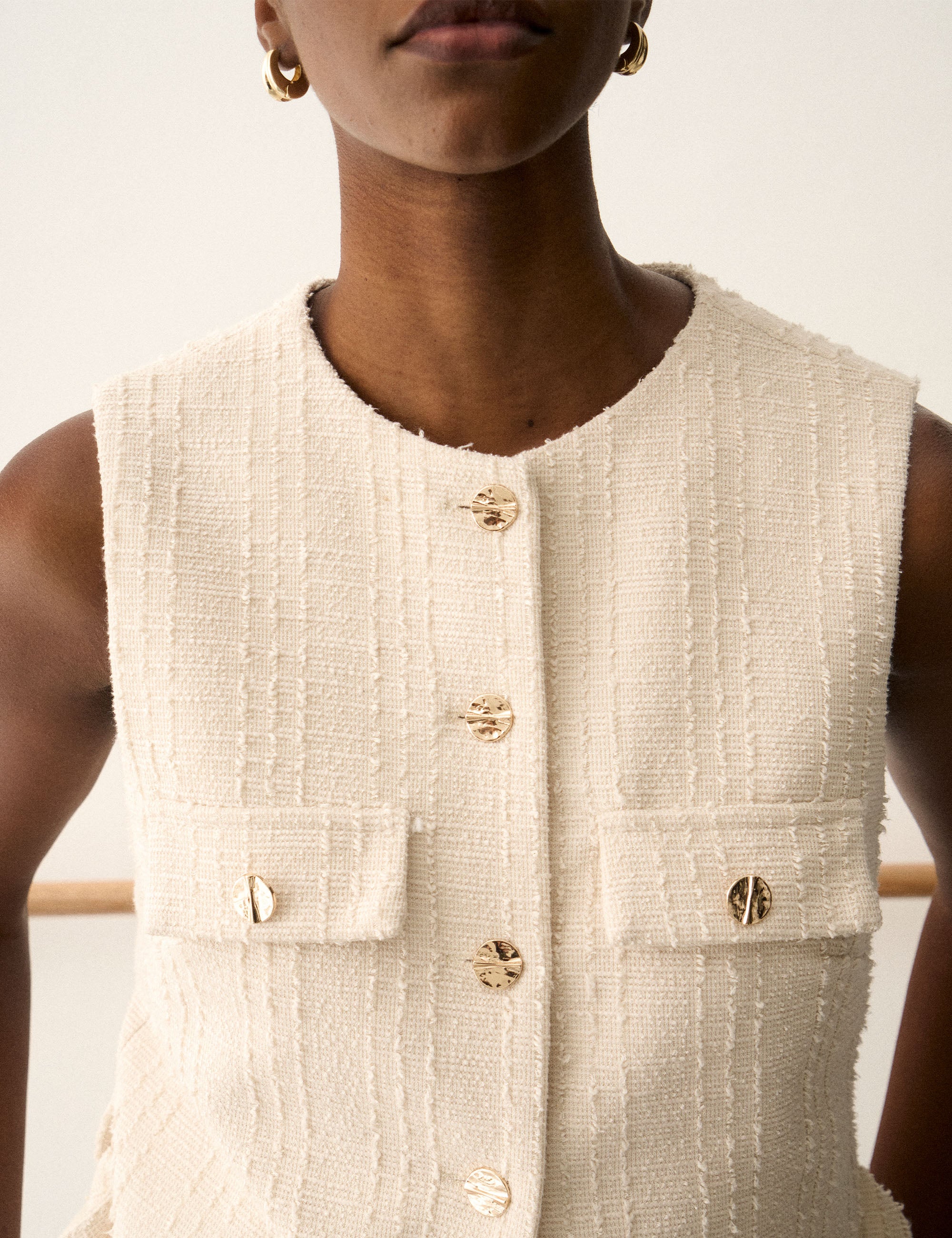 Colete Margot Bouclé Off White