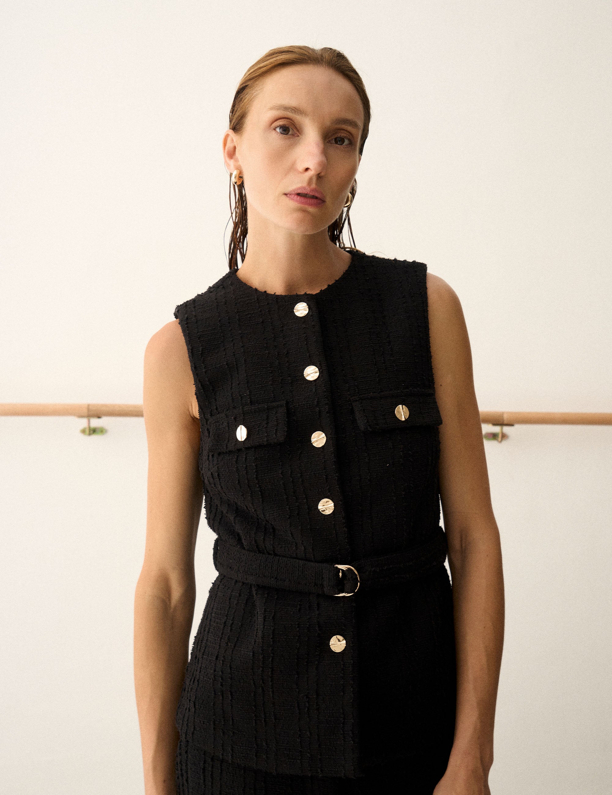 Colete Margot Bouclé Preto