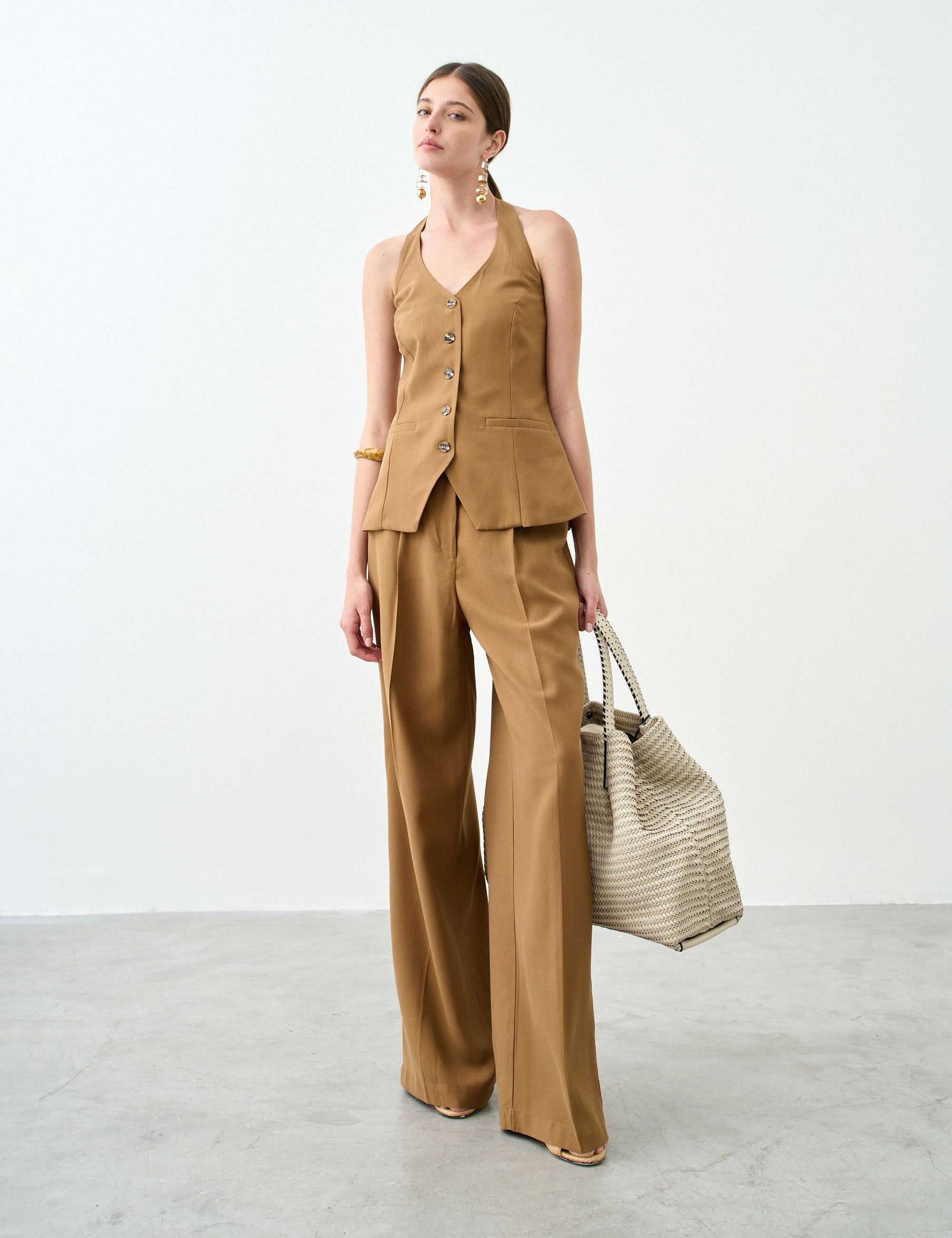 Colete Naomi Viscose Marrom