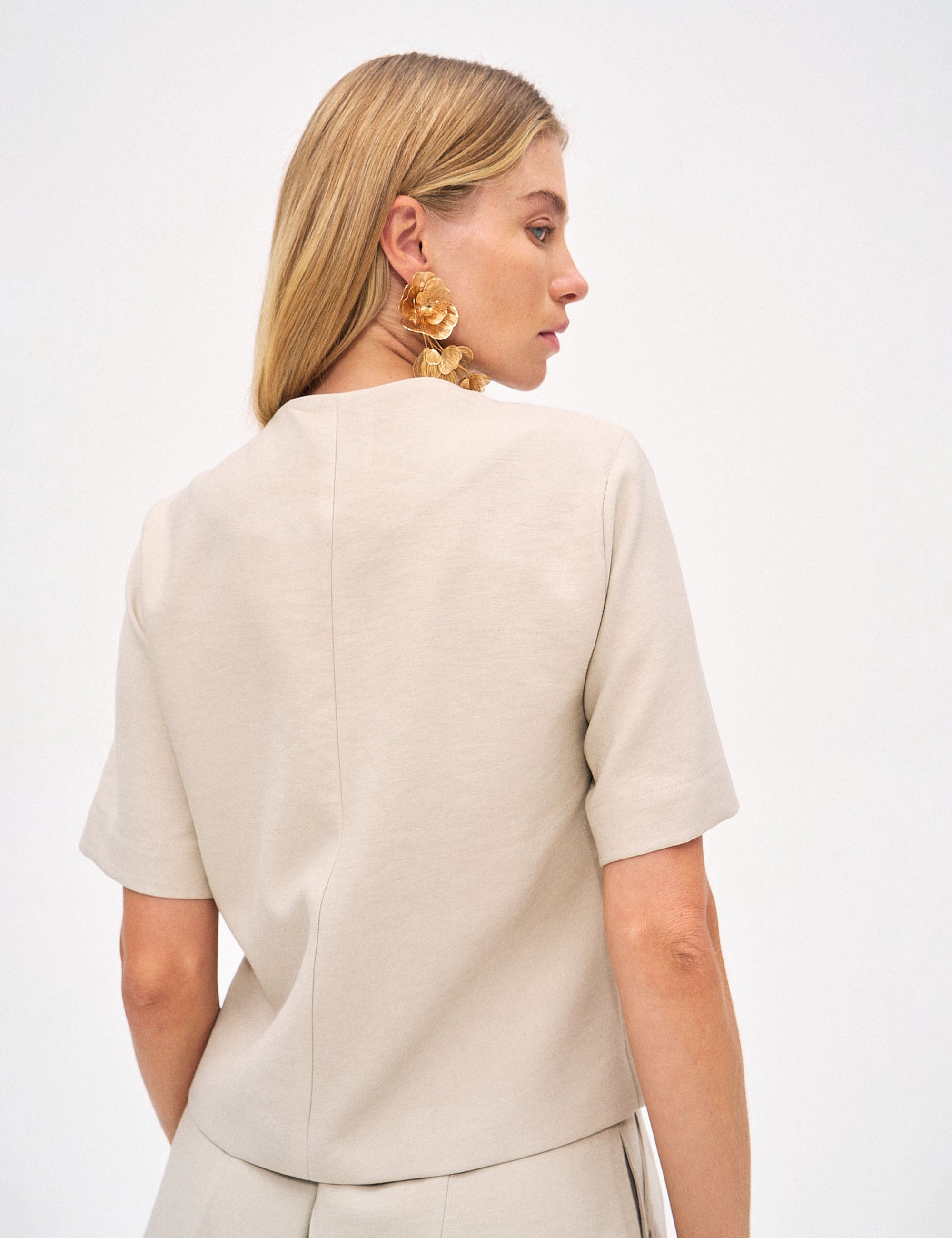 Colete Poliana Viscose Argila