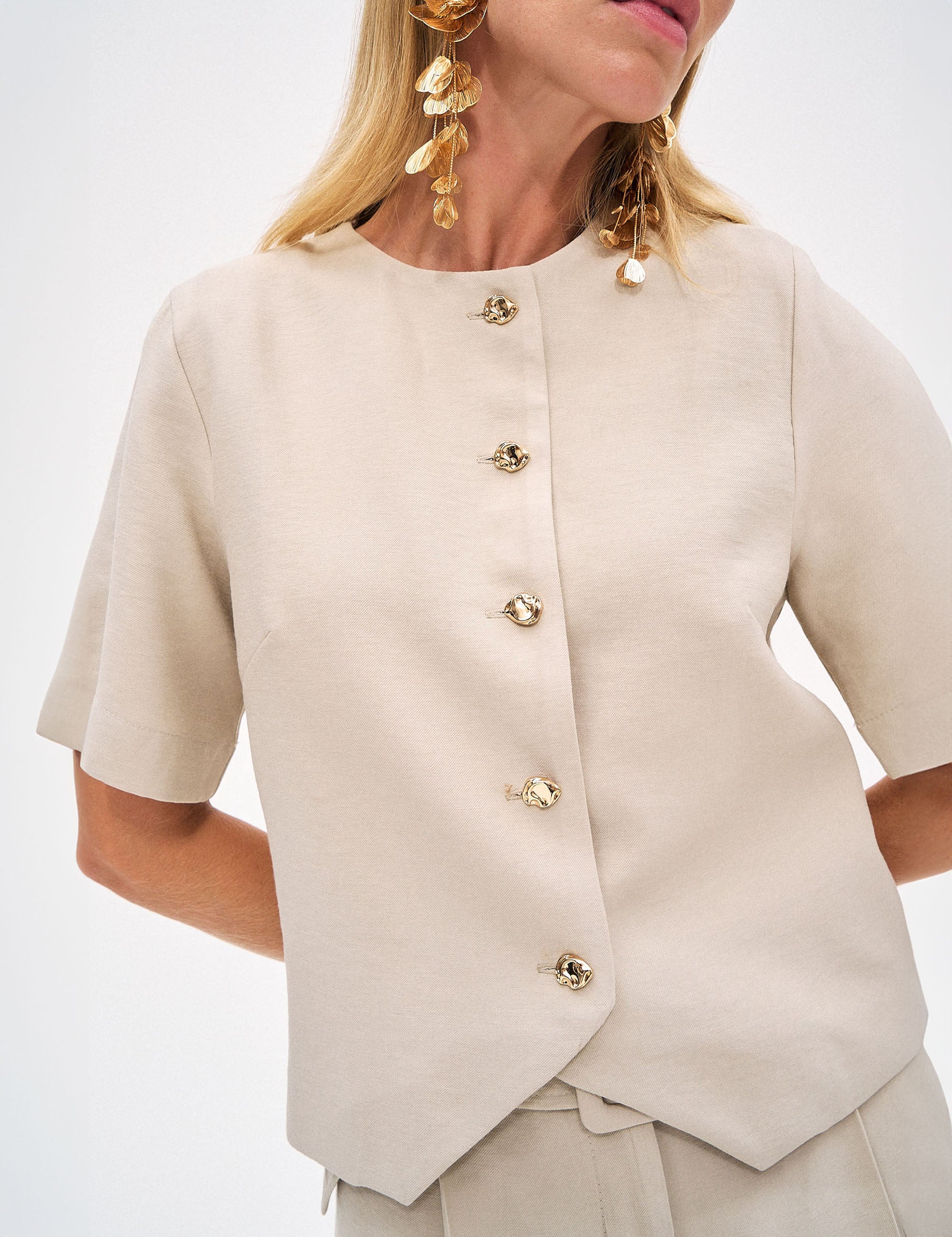 Colete Poliana Viscose Argila