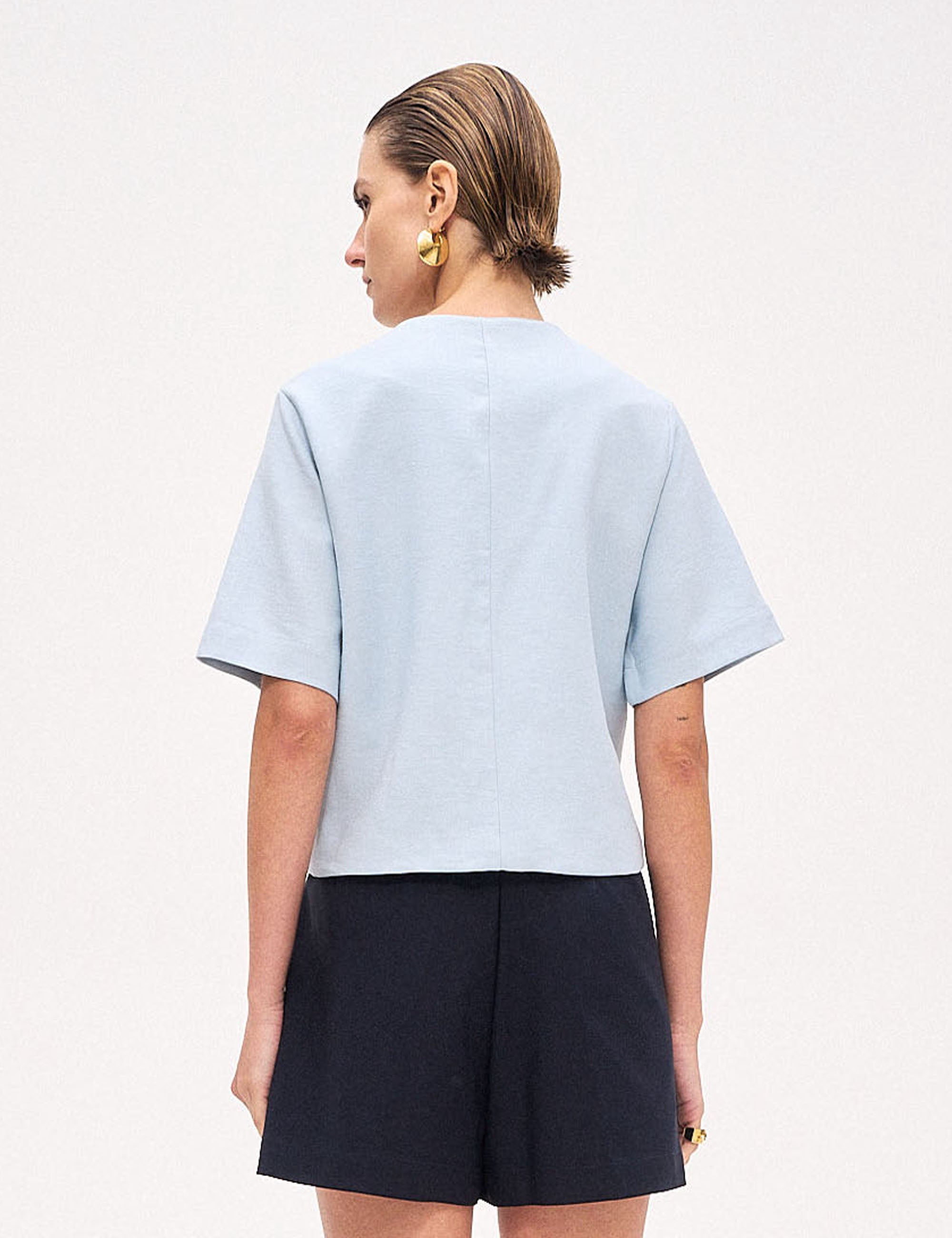 Colete Poliana Viscose Azul Celeste