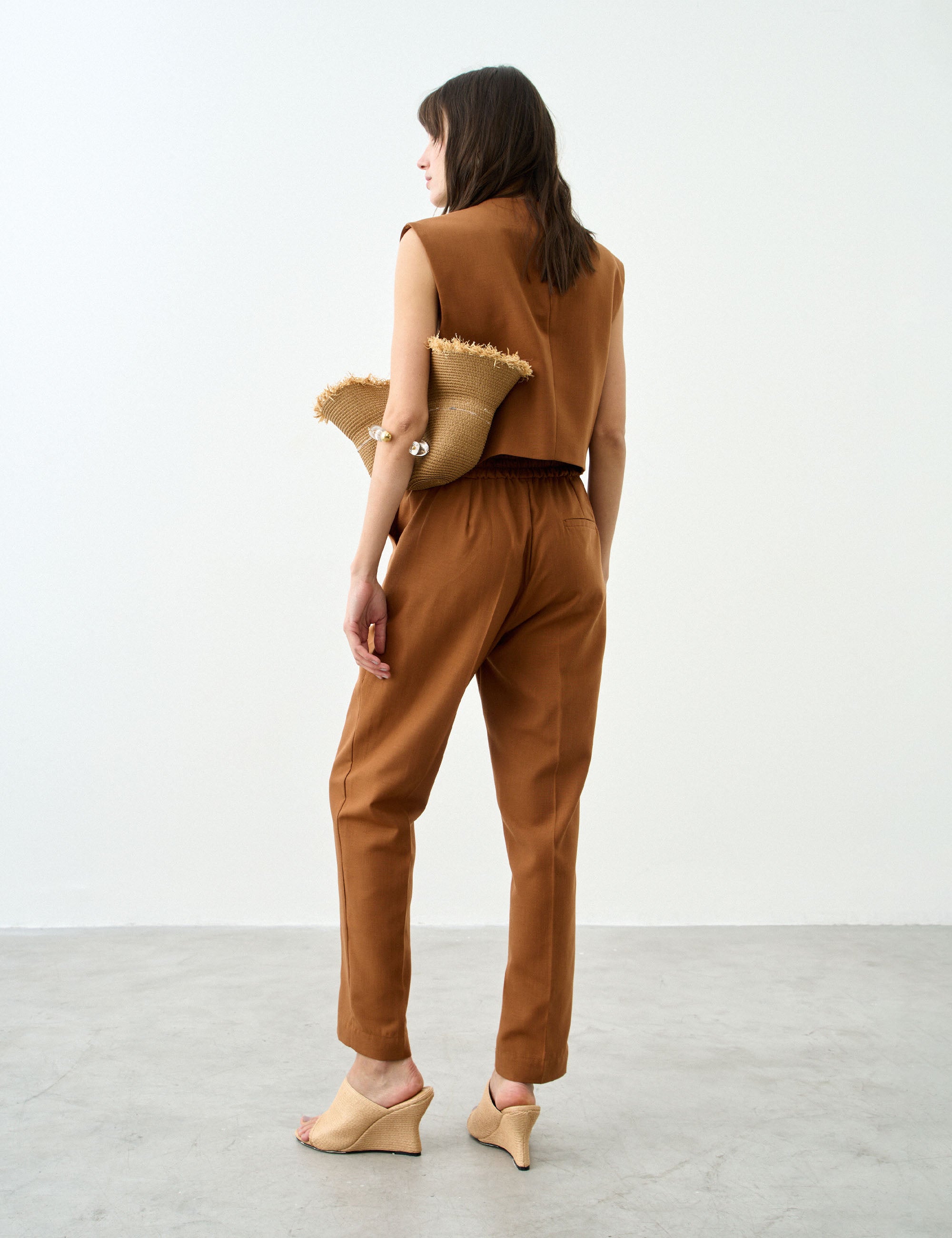 Colete Positano Alfaiataria Marrom