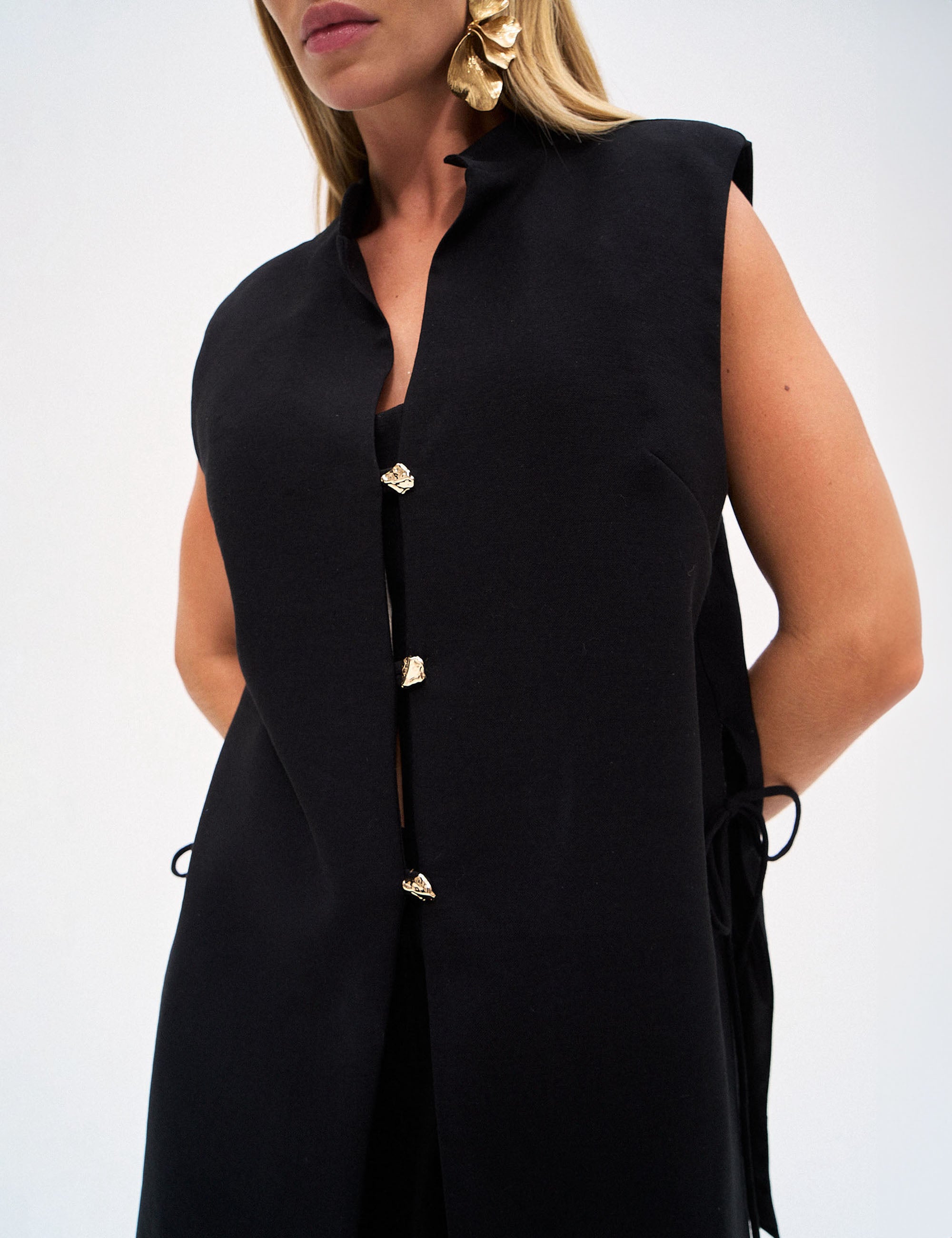 Colete Sthefanie Viscose Preto