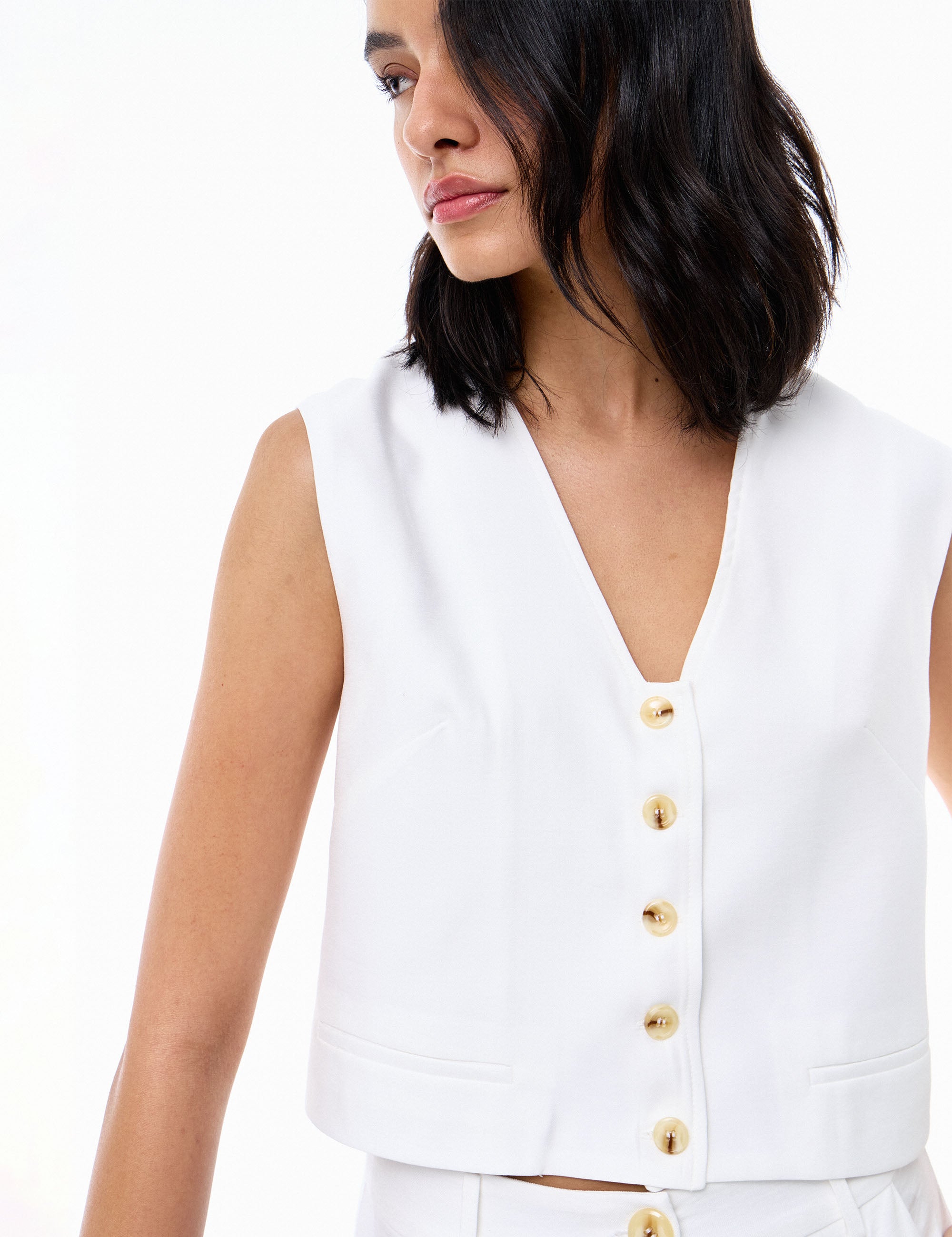 Colete Zoe Liocel Off White