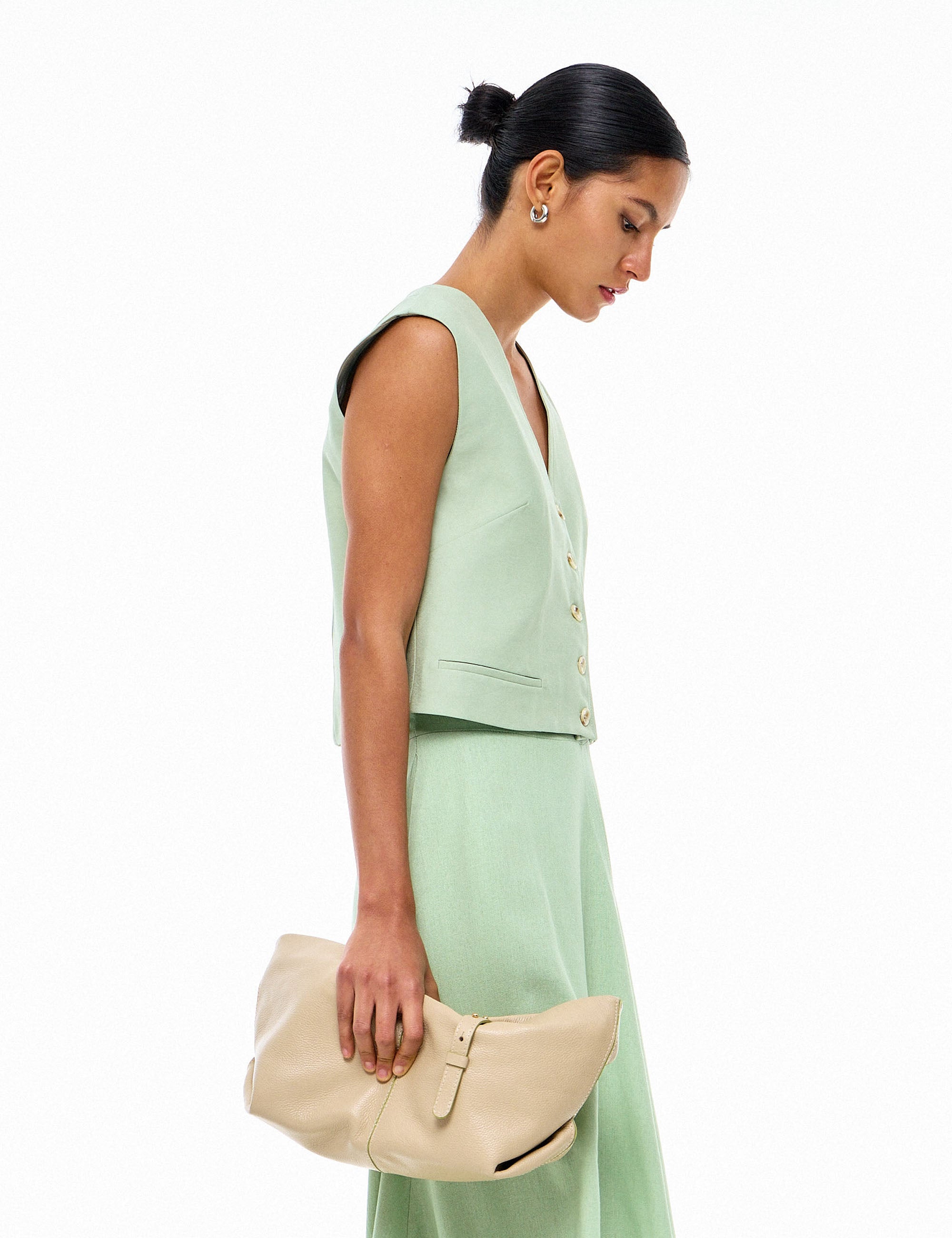 Colete Zoe Liocel Verde Chá