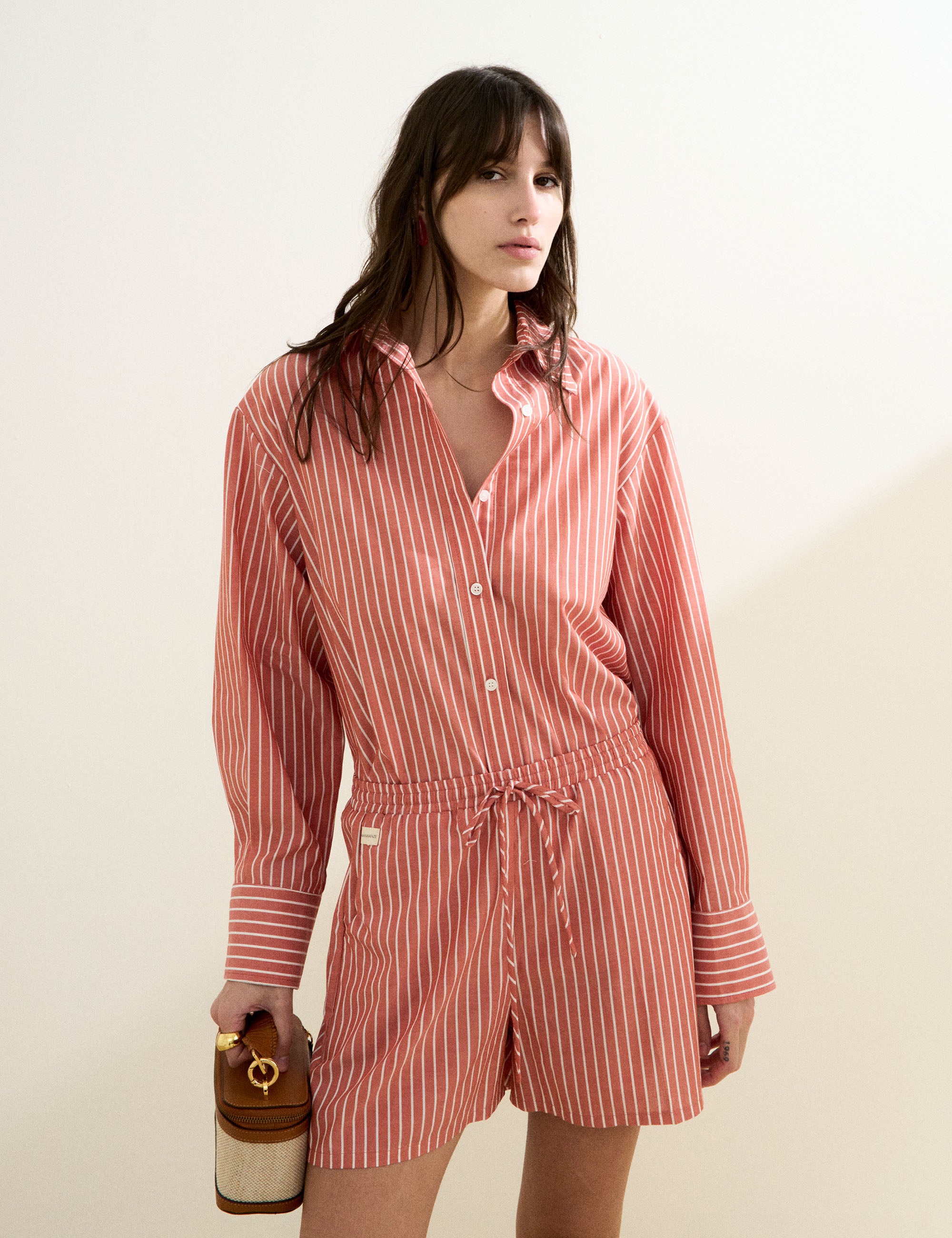 Conjunto Alana Algodão Manga Rosa