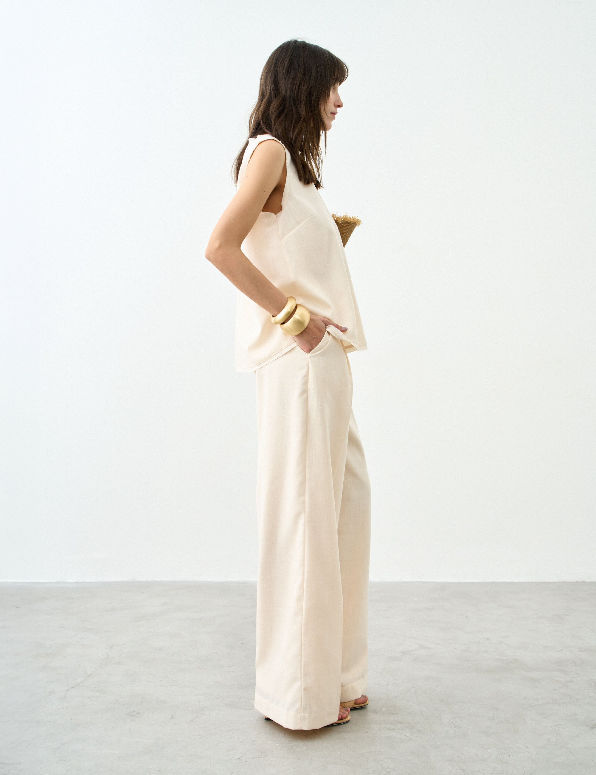 Calça Agatha Natural Manteiga