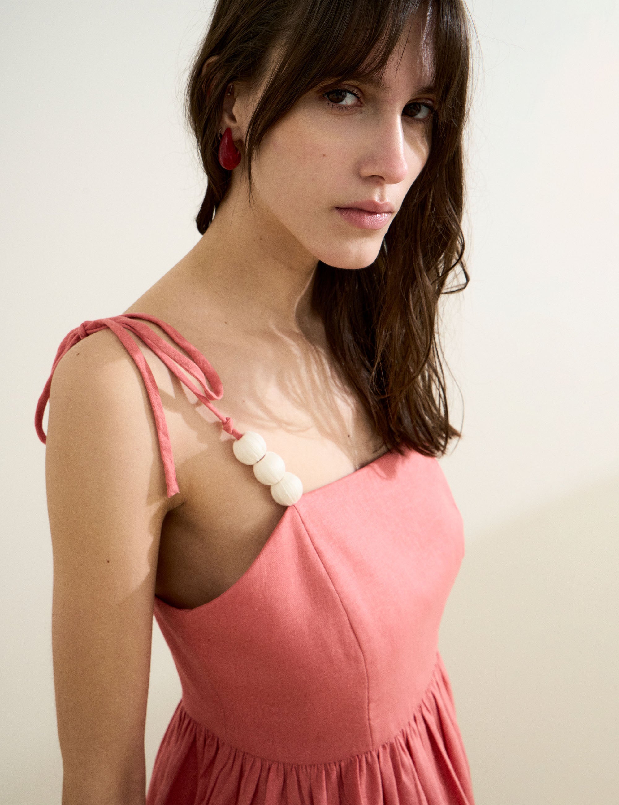 Conjunto Babi Peplum Manga Rosa