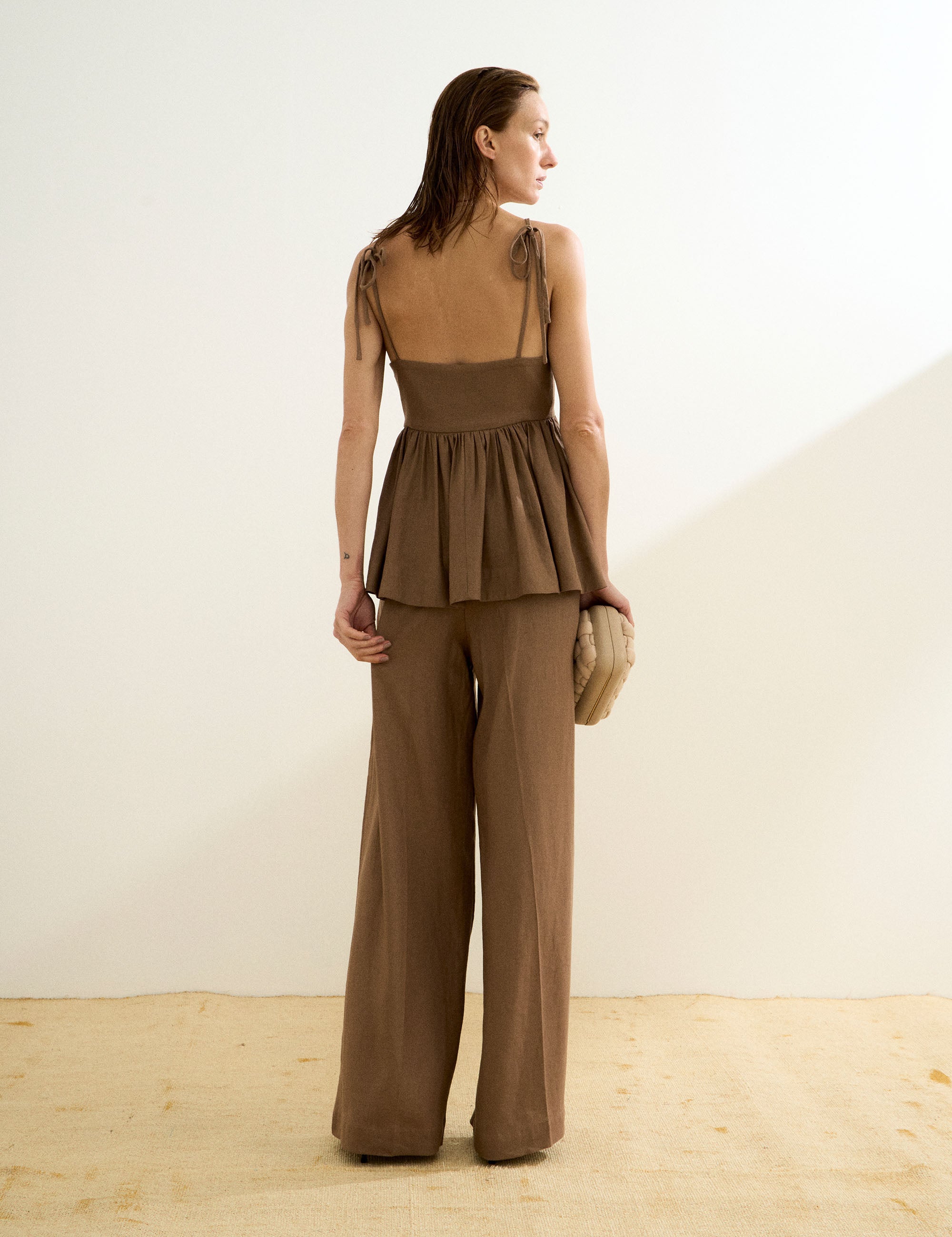Conjunto Babi Peplum Marrom