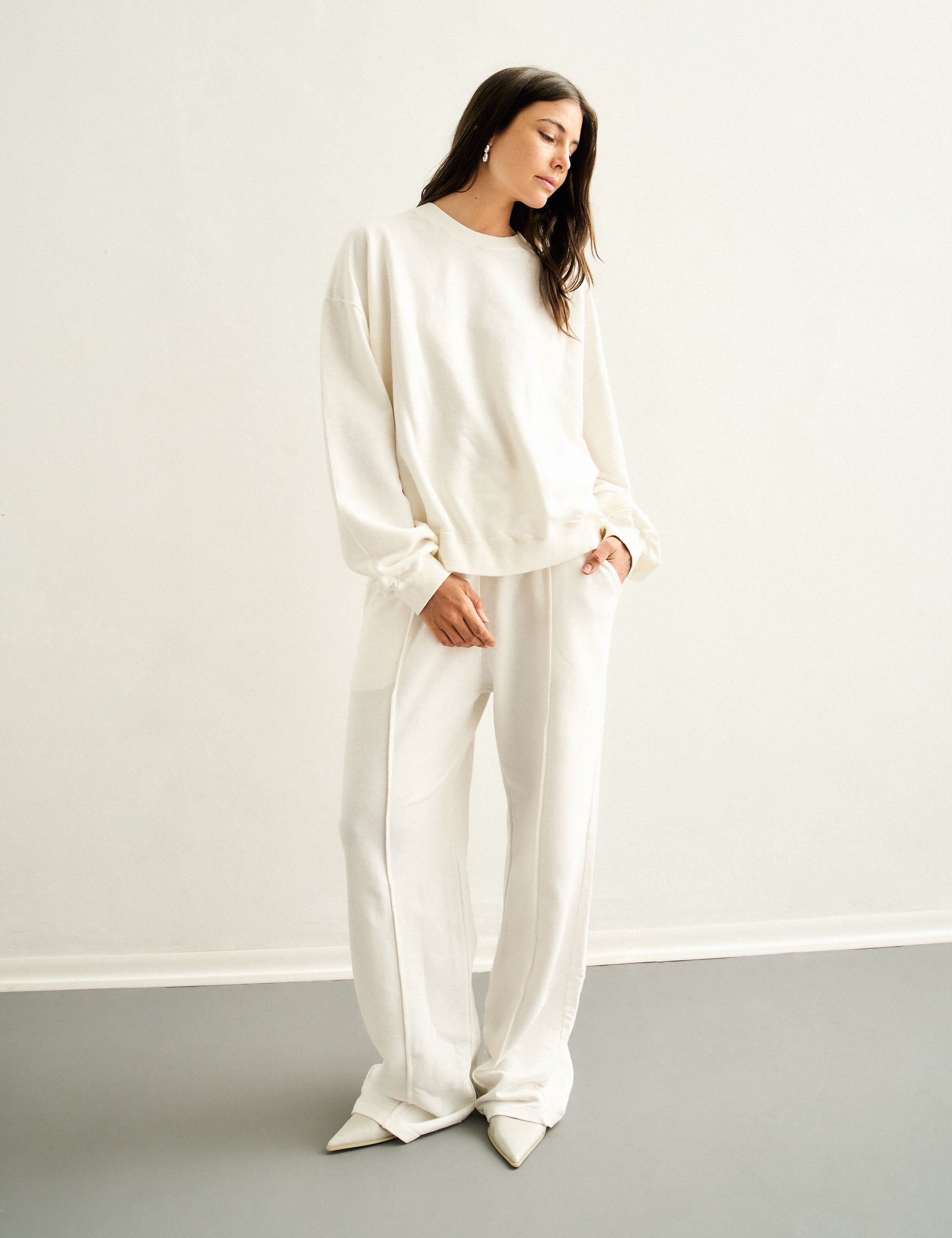 Conjunto Bisous Moletom Off White