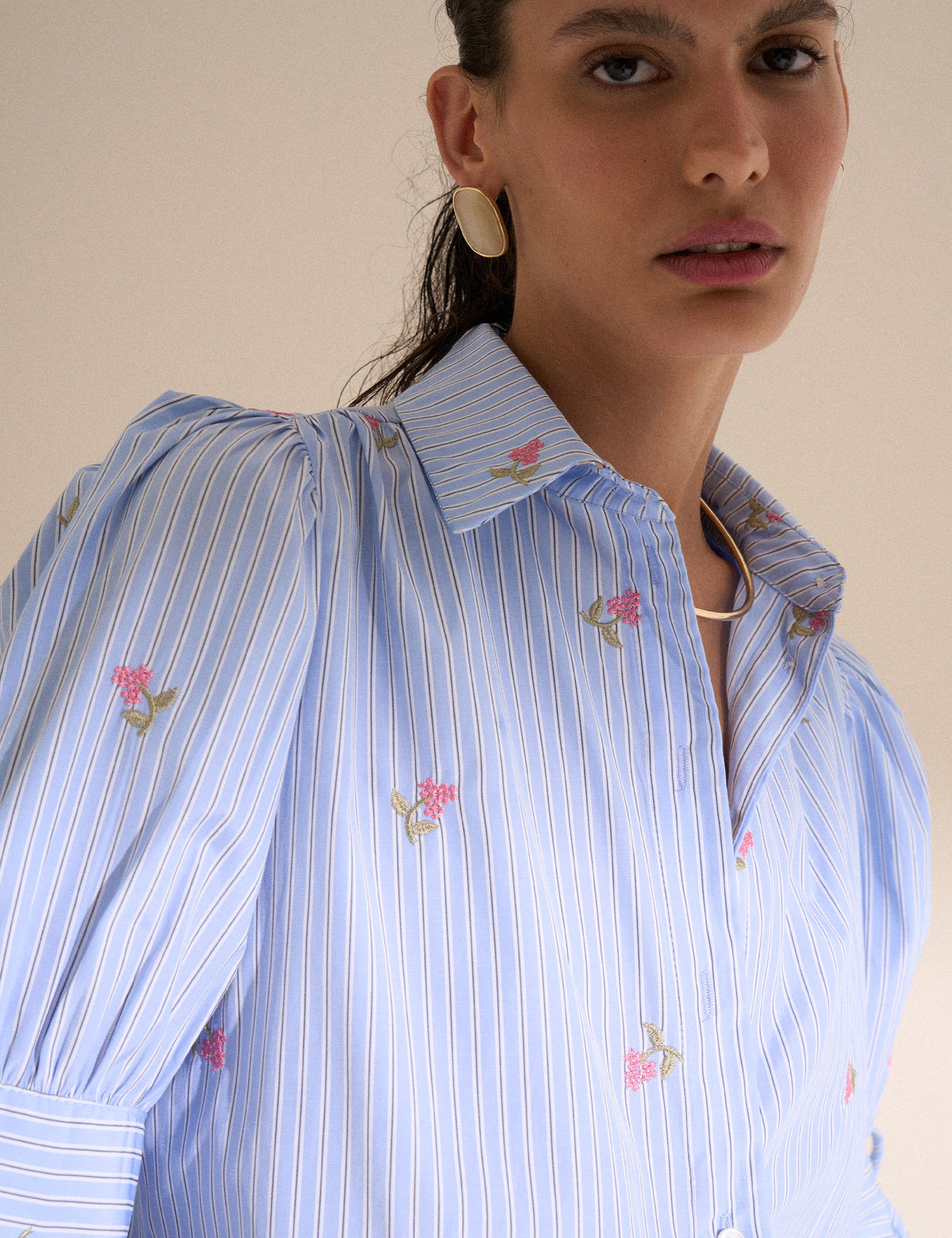 Conjunto Camélia Bordado Rosa