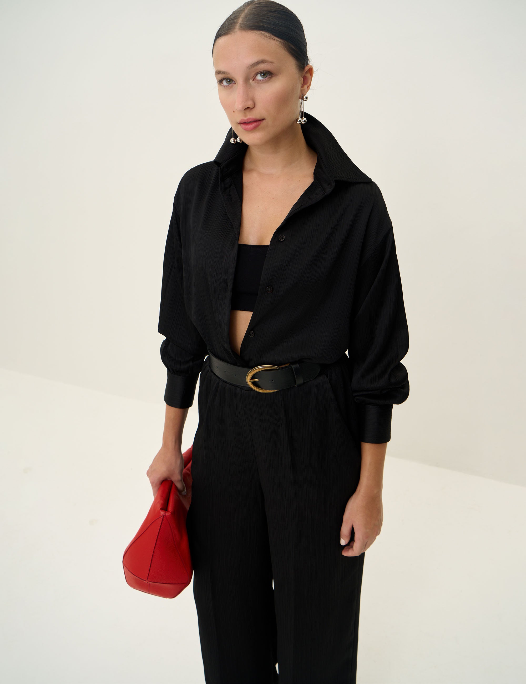 Conjunto Clarisse Crepe Preto