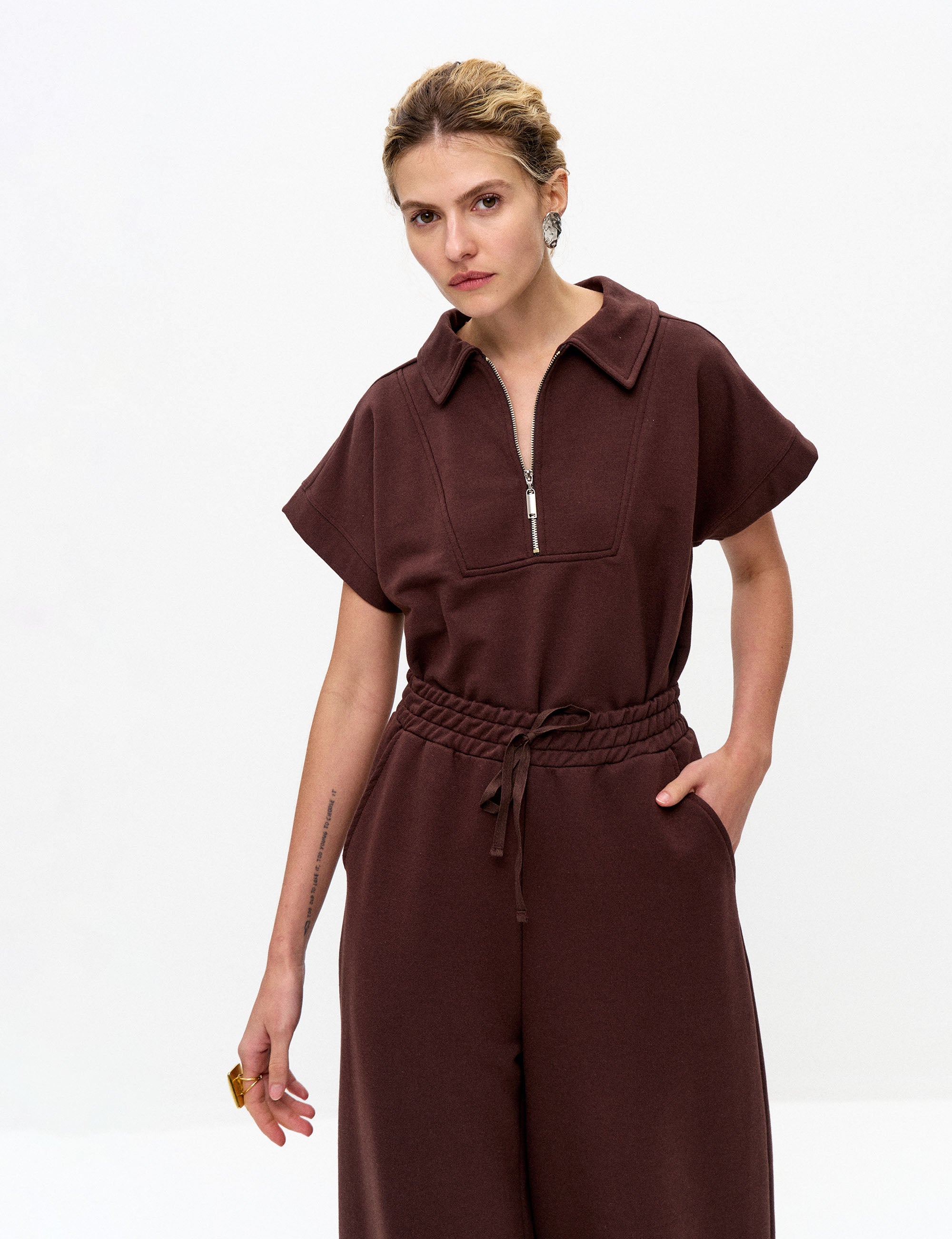 Conjunto Florence Algodão Marrom