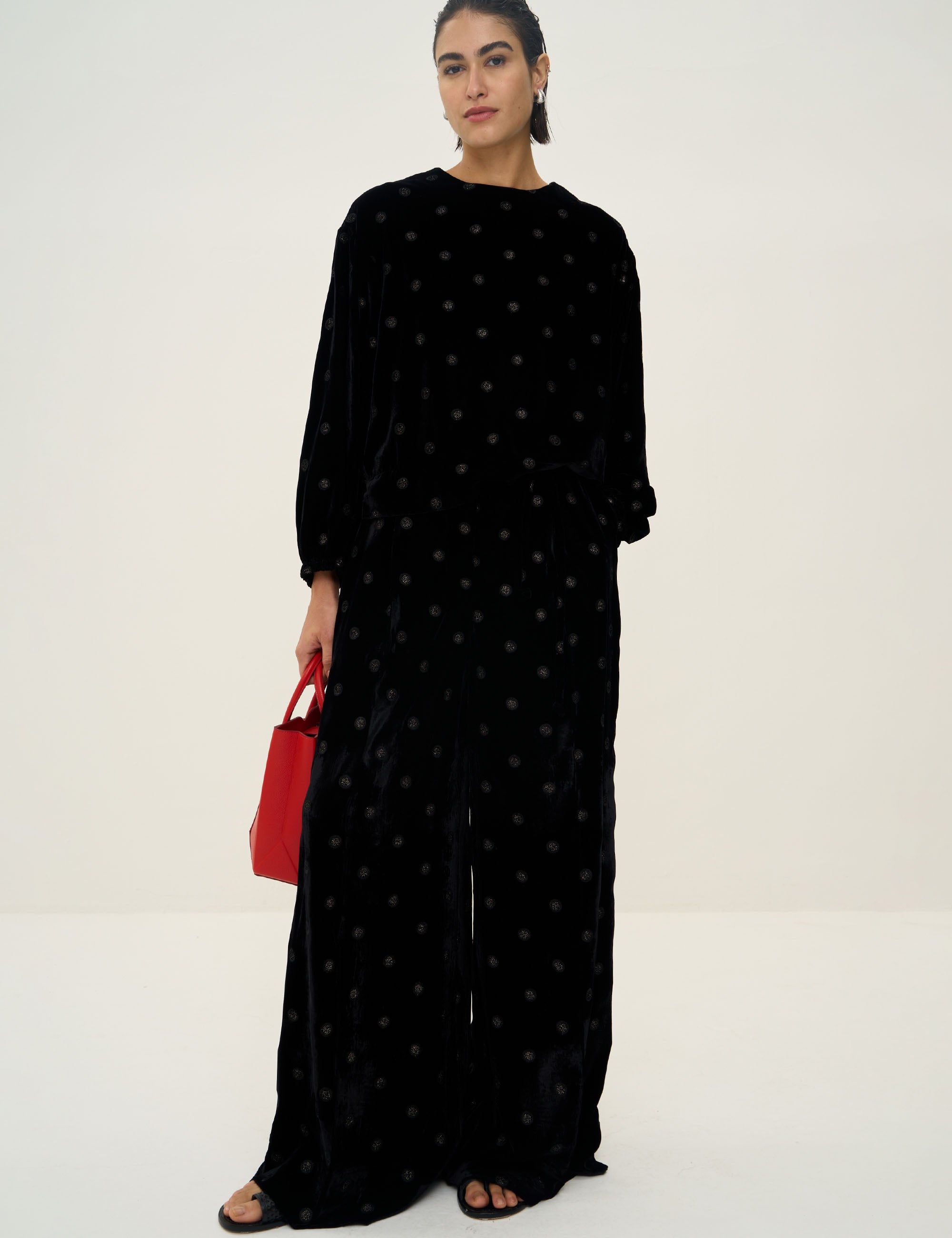 Conjunto Gaia Veludo Cinza