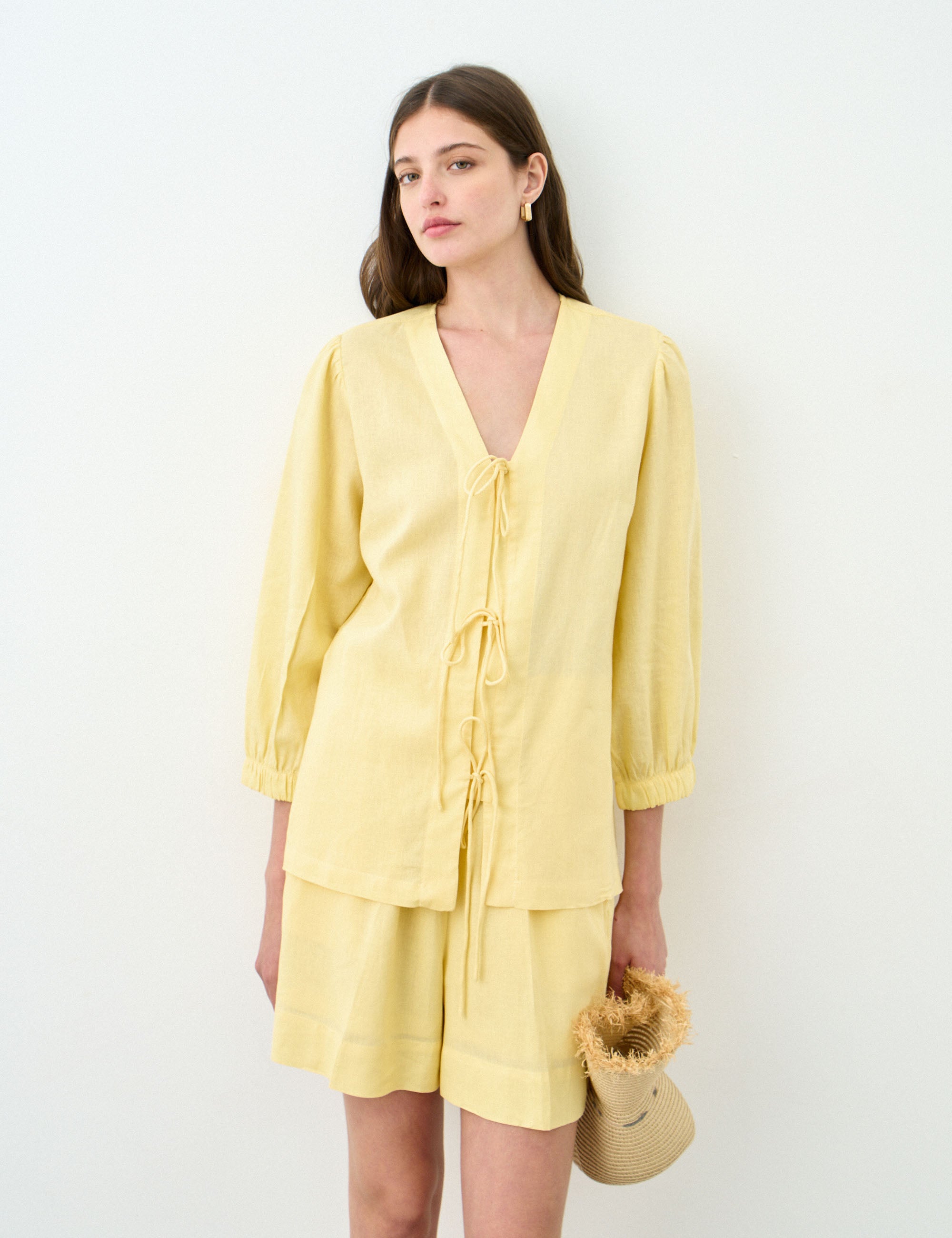 Conjunto Lira Viscolinho Amarelo