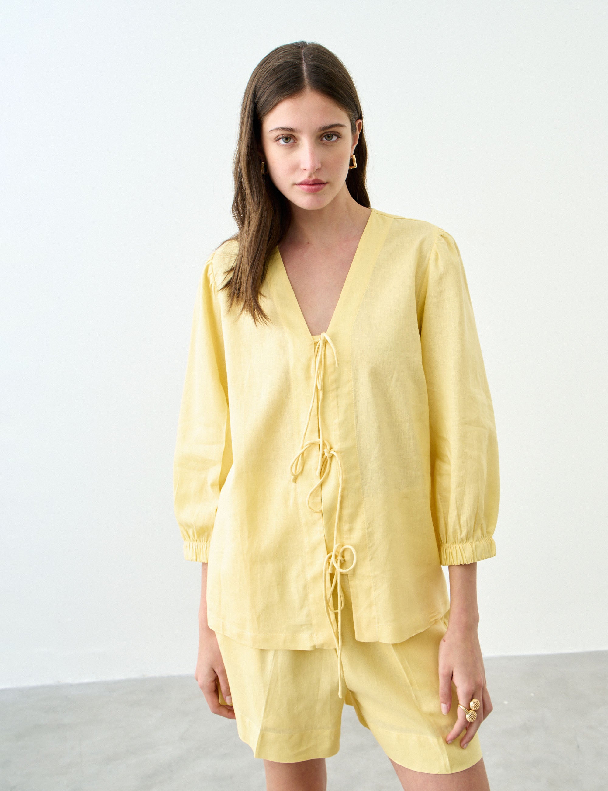 Conjunto Lira Viscolinho Amarelo