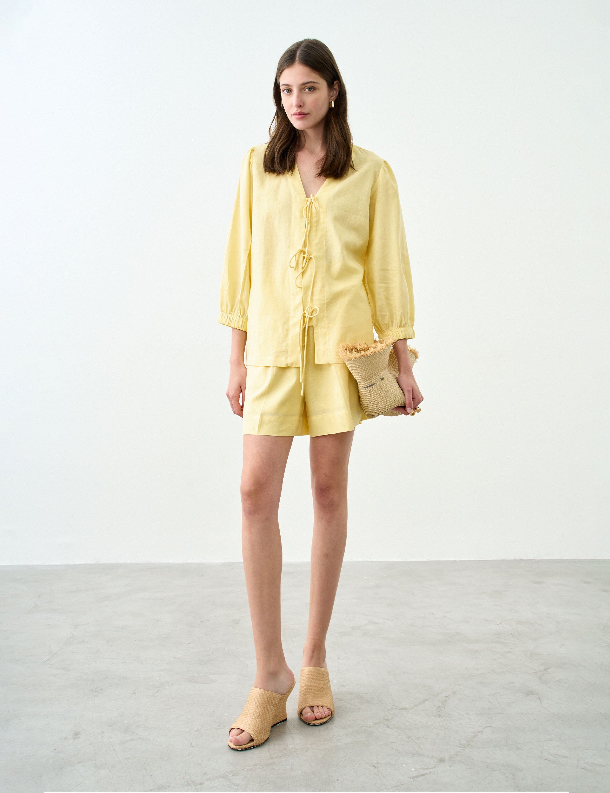 Conjunto Lira Viscolinho Amarelo