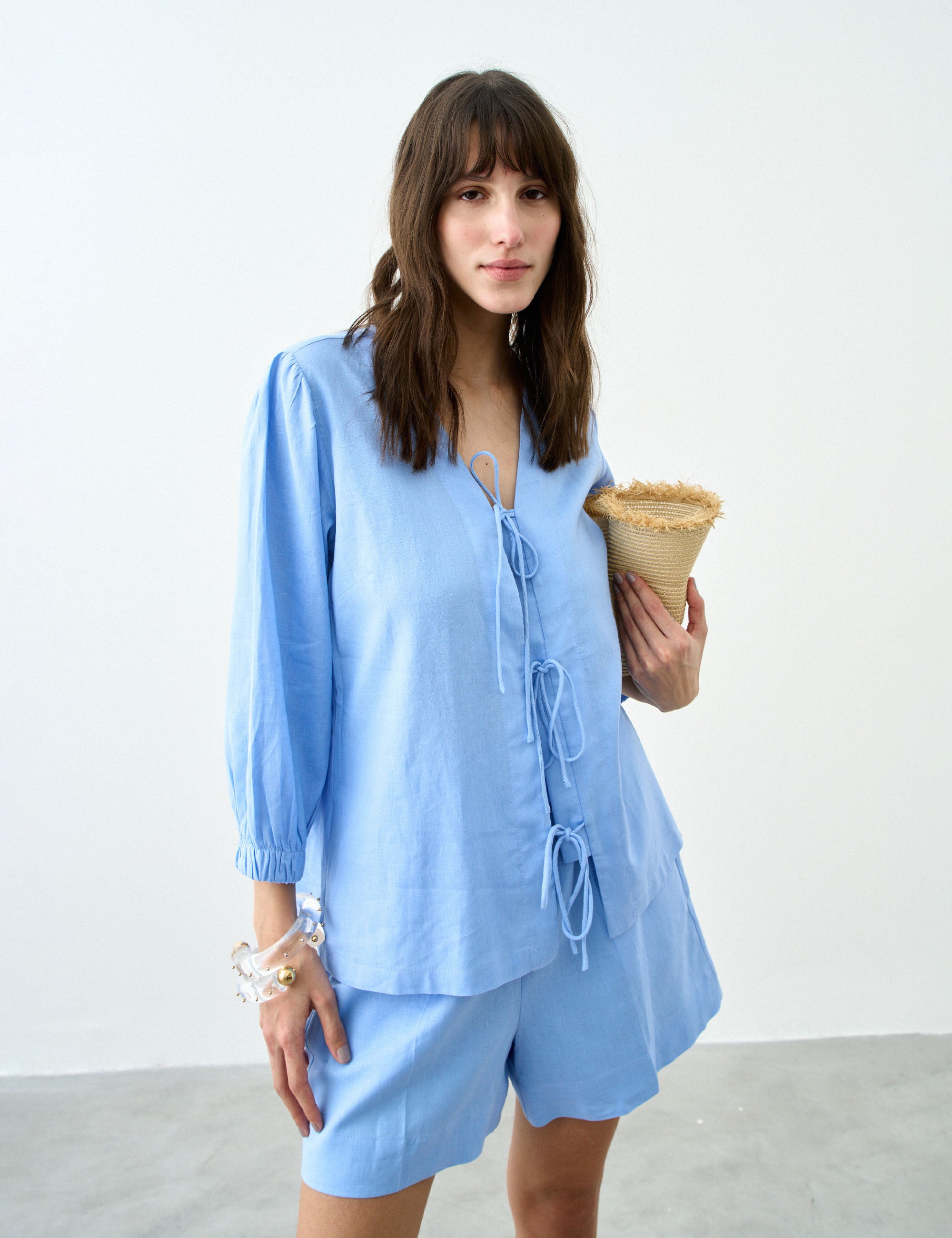 Conjunto Lira Viscolinho Azul