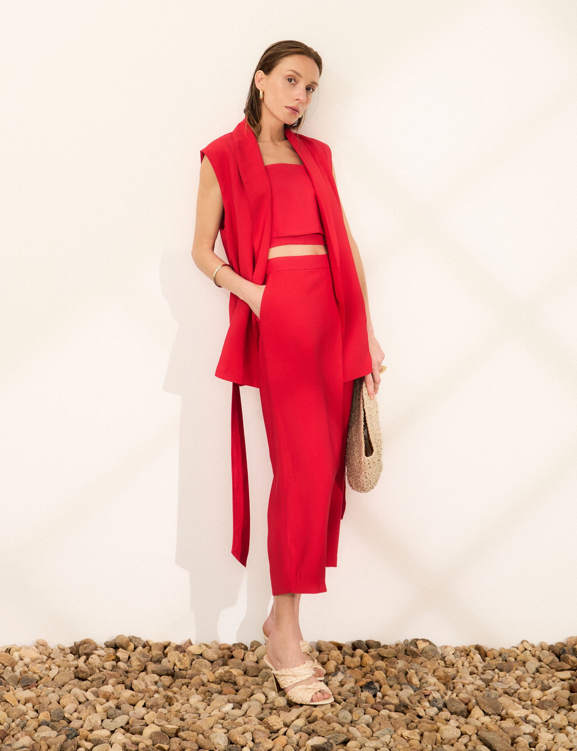 Conjunto Livia Alfaiataria Vermelho