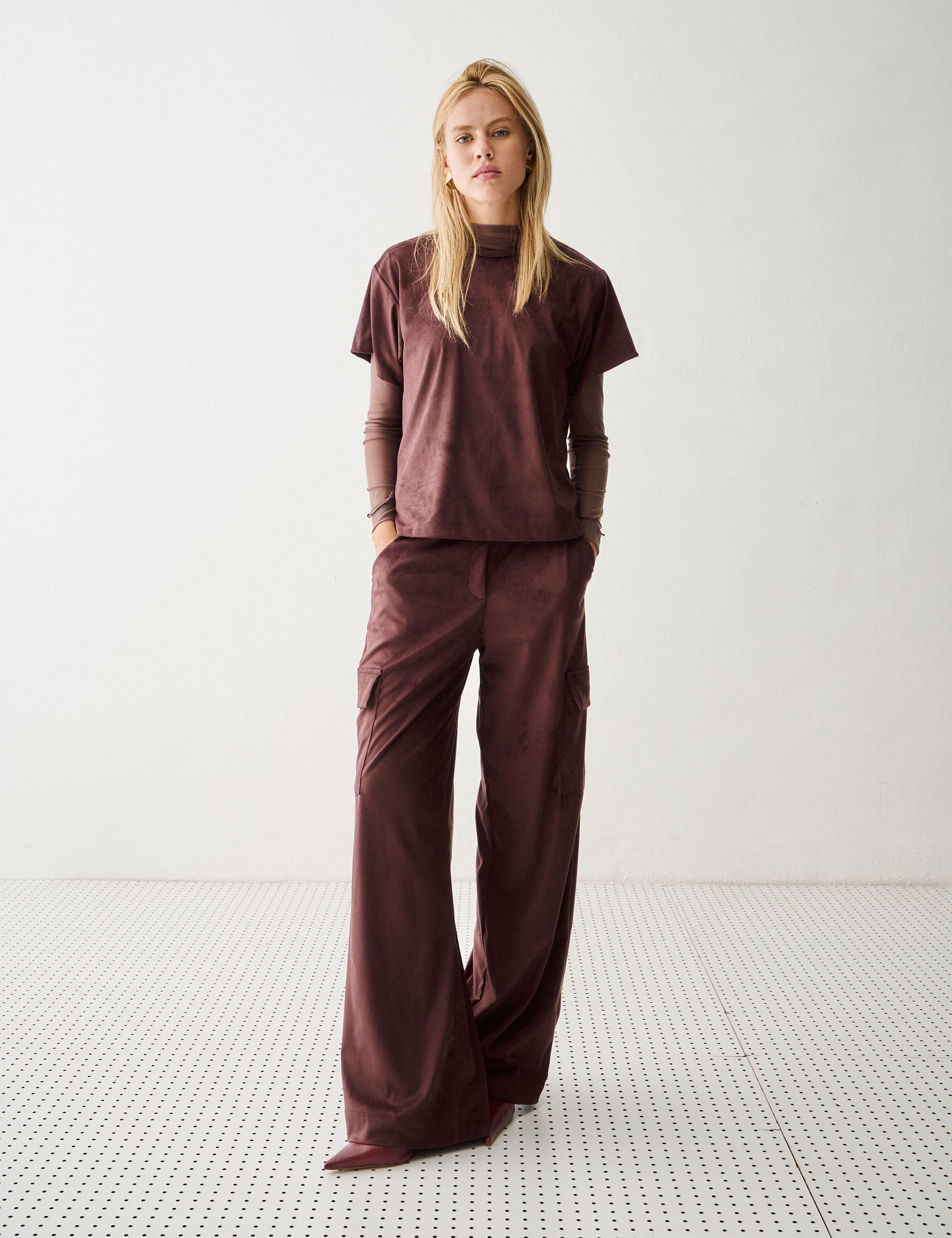 Conjunto Mirabele Suede Beringela