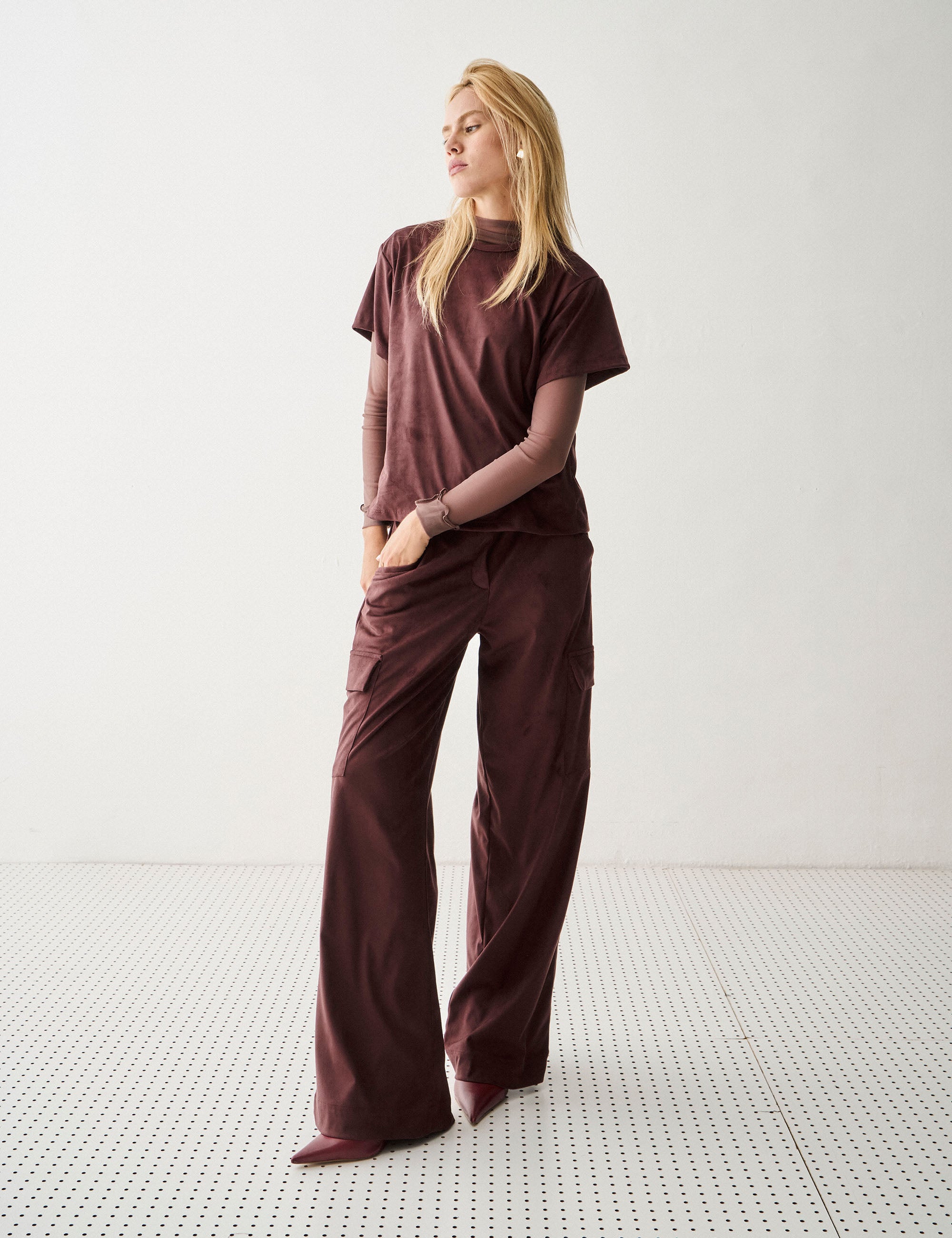 Conjunto Mirabele Suede Beringela