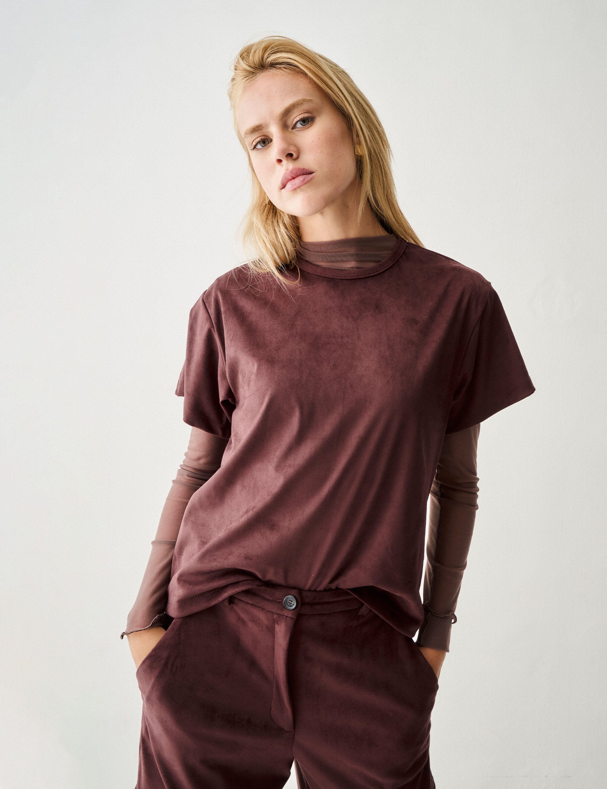 Conjunto Mirabele Suede Beringela