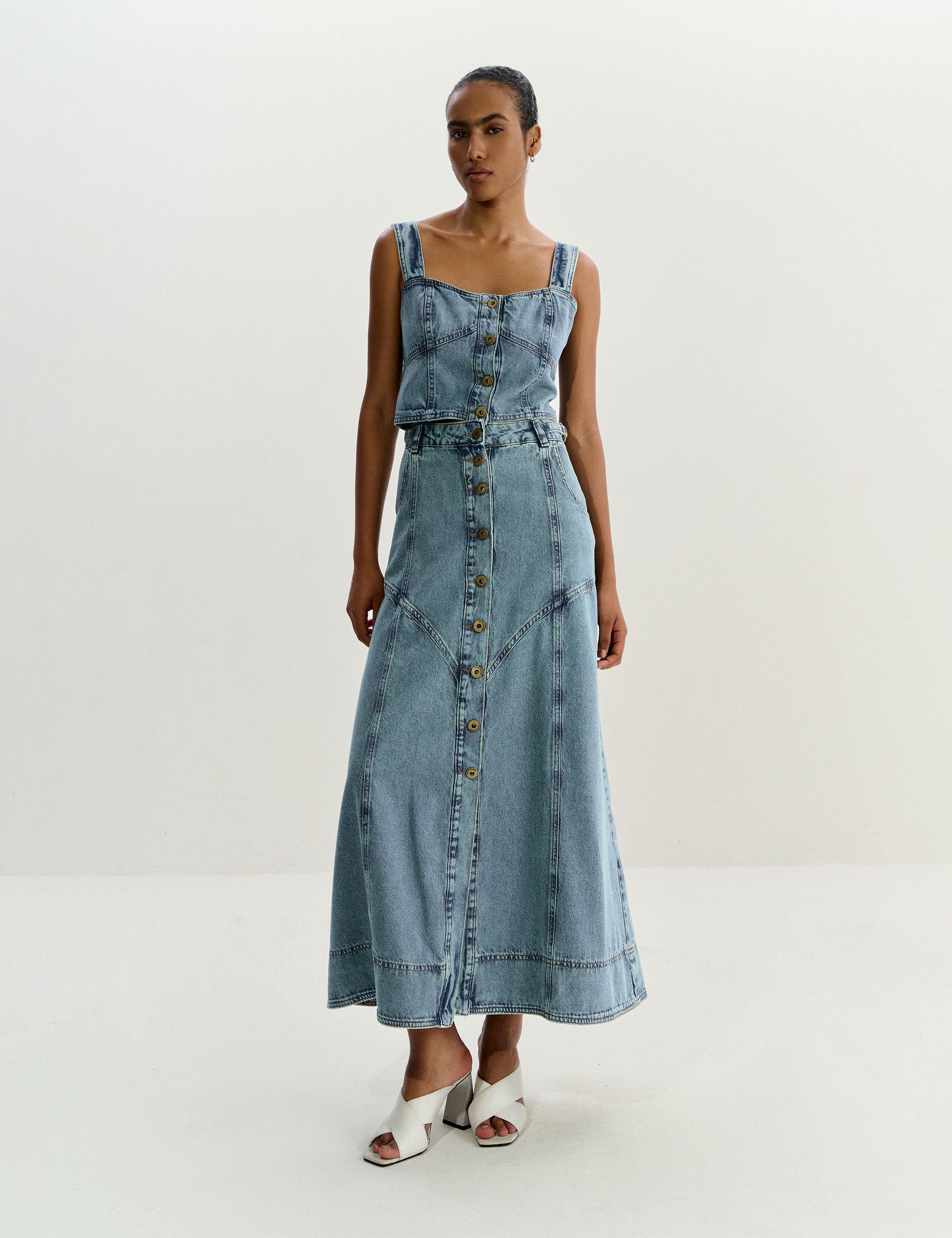 バッグ JESSA MAE ALFECHE   JEANS Conjunto Thaisa Denim Jeans Claro | Nanaminze