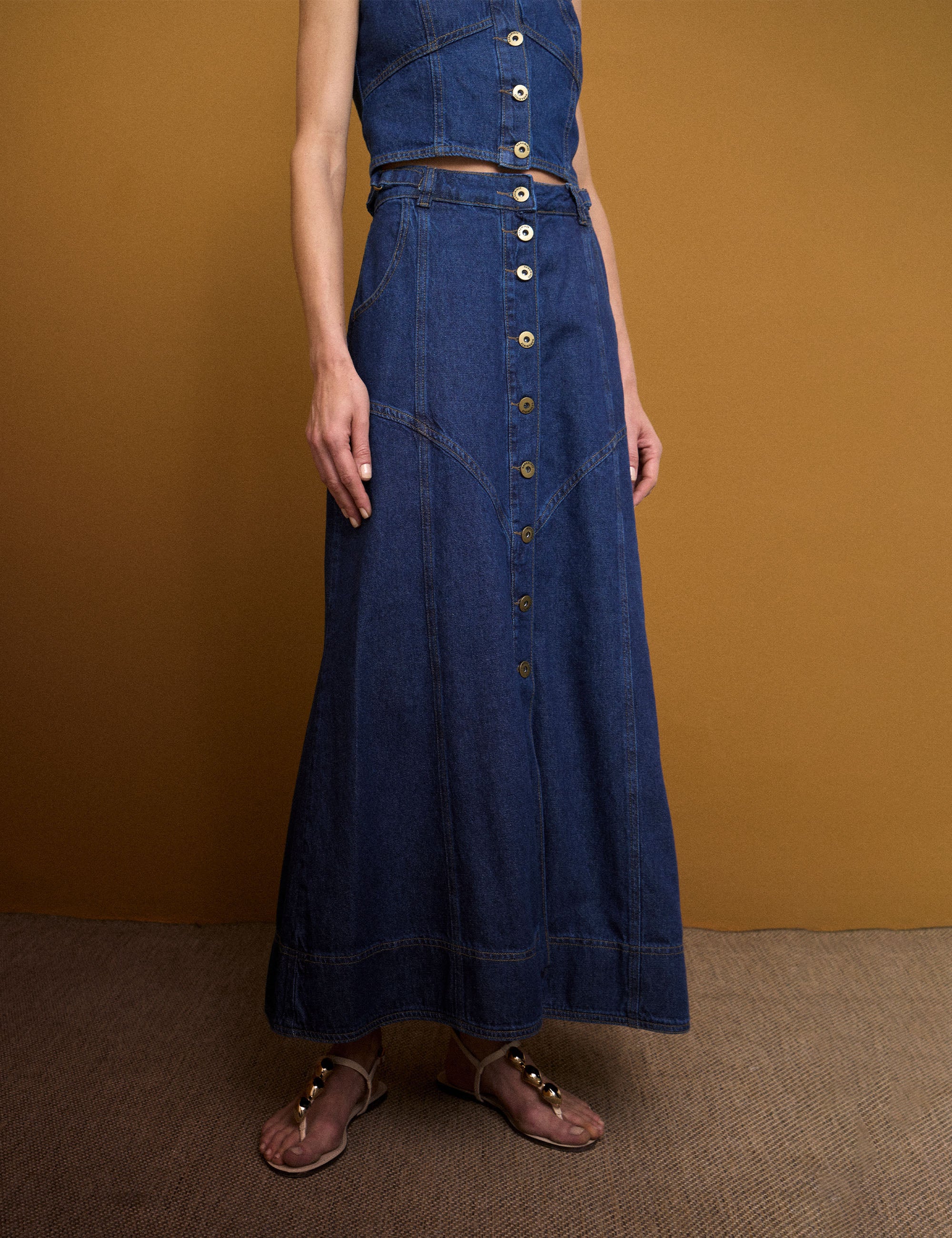 Conjunto Thaisa Denim Jeans Escuro | Nanaminze