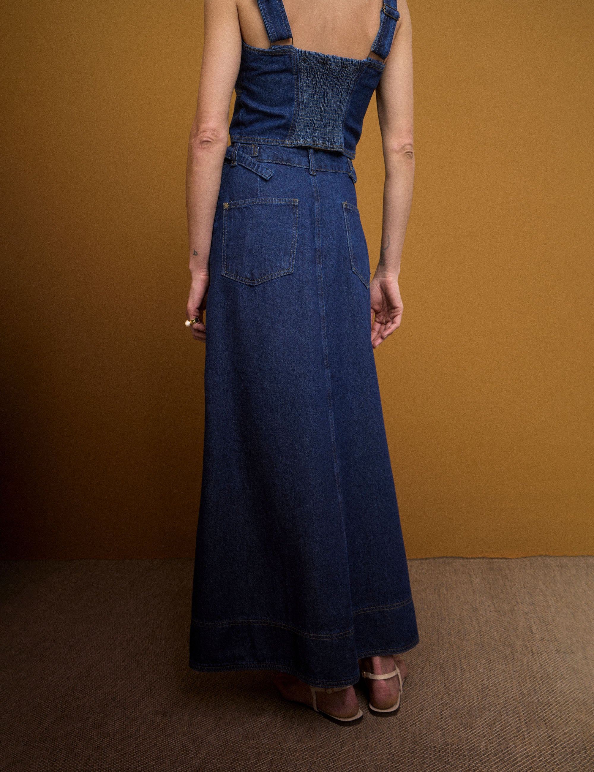 Conjunto Thaisa Denim Jeans Escuro | Nanaminze