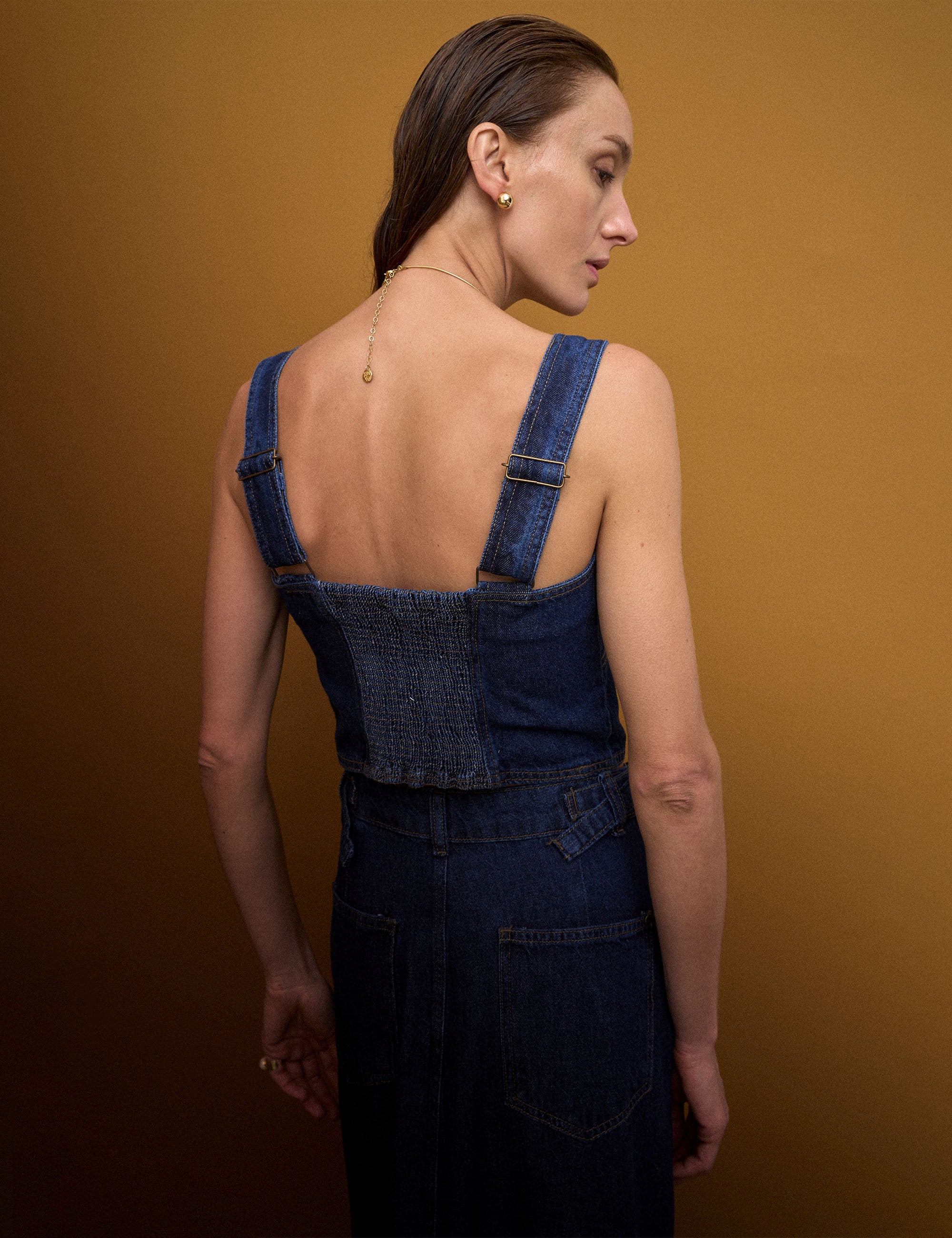Conjunto Thaisa Denim Jeans Escuro | Nanaminze