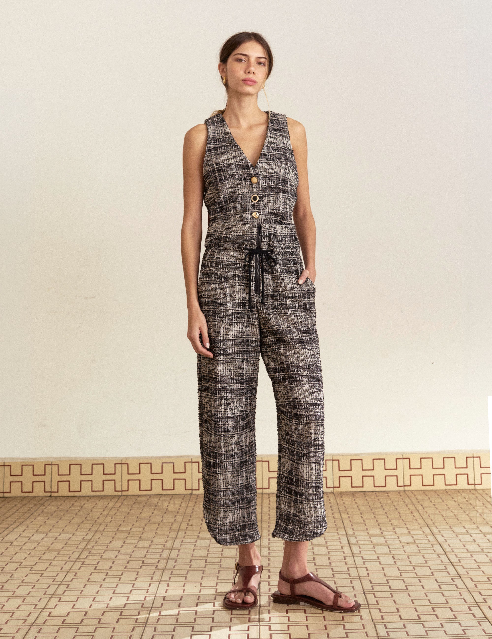 Conjunto Elle Tweed Preto