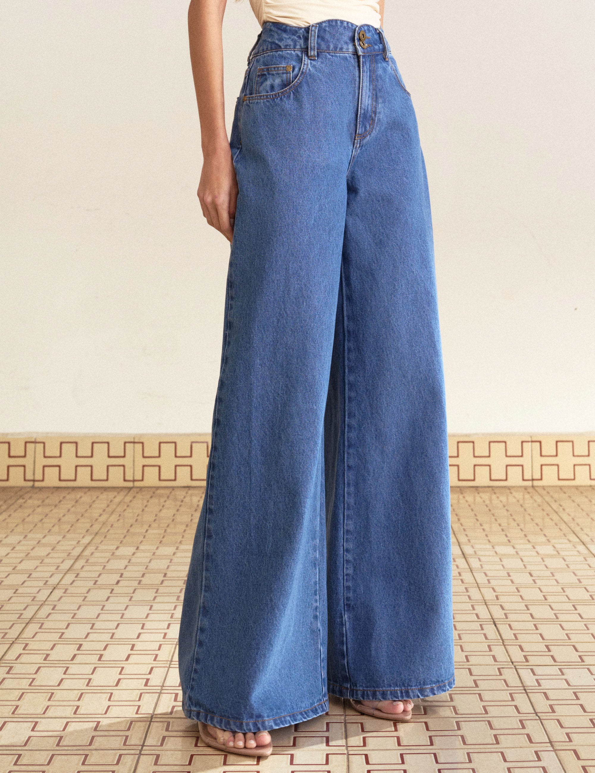 Calça Ondas Denim Medio