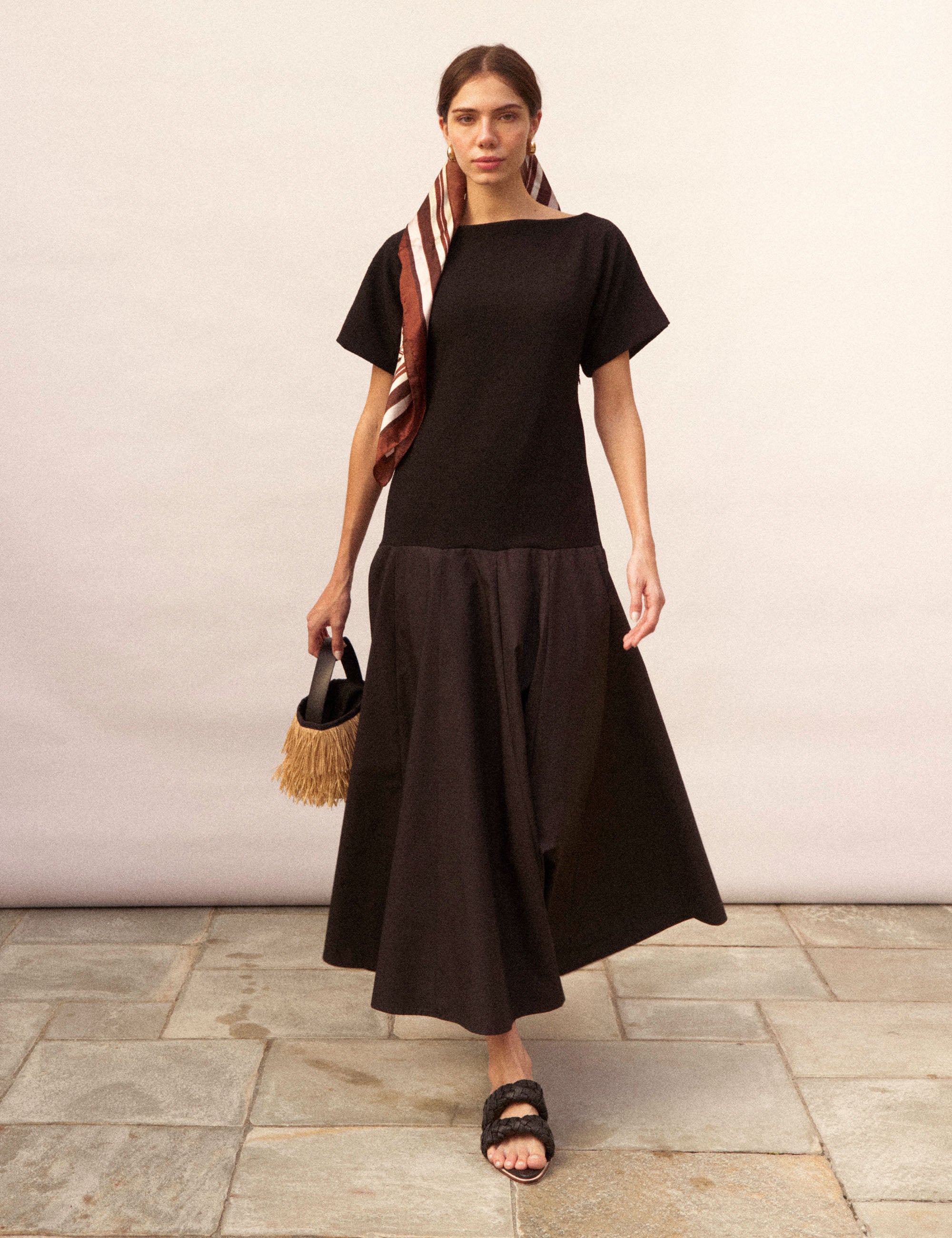 Vestido Manon Tweed Preto