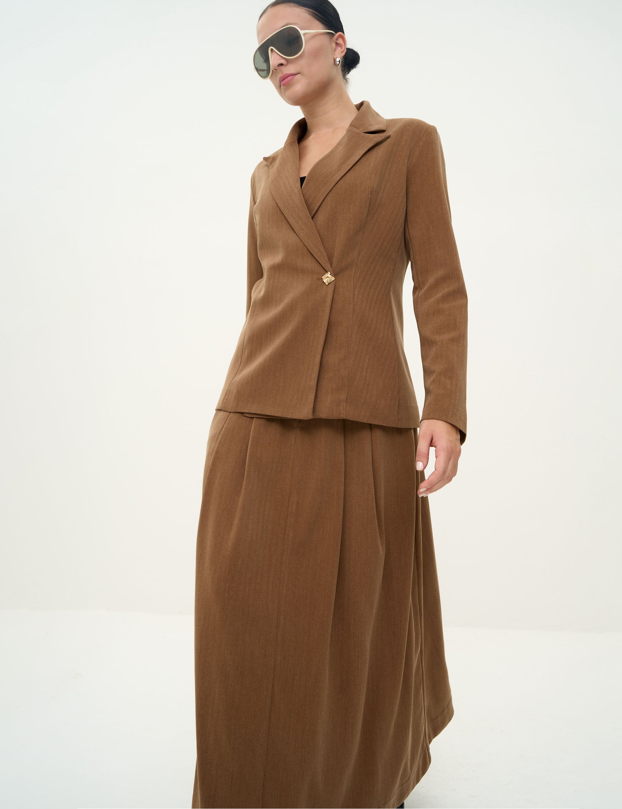 Blazer Kaylee Alfaiataria Marrom