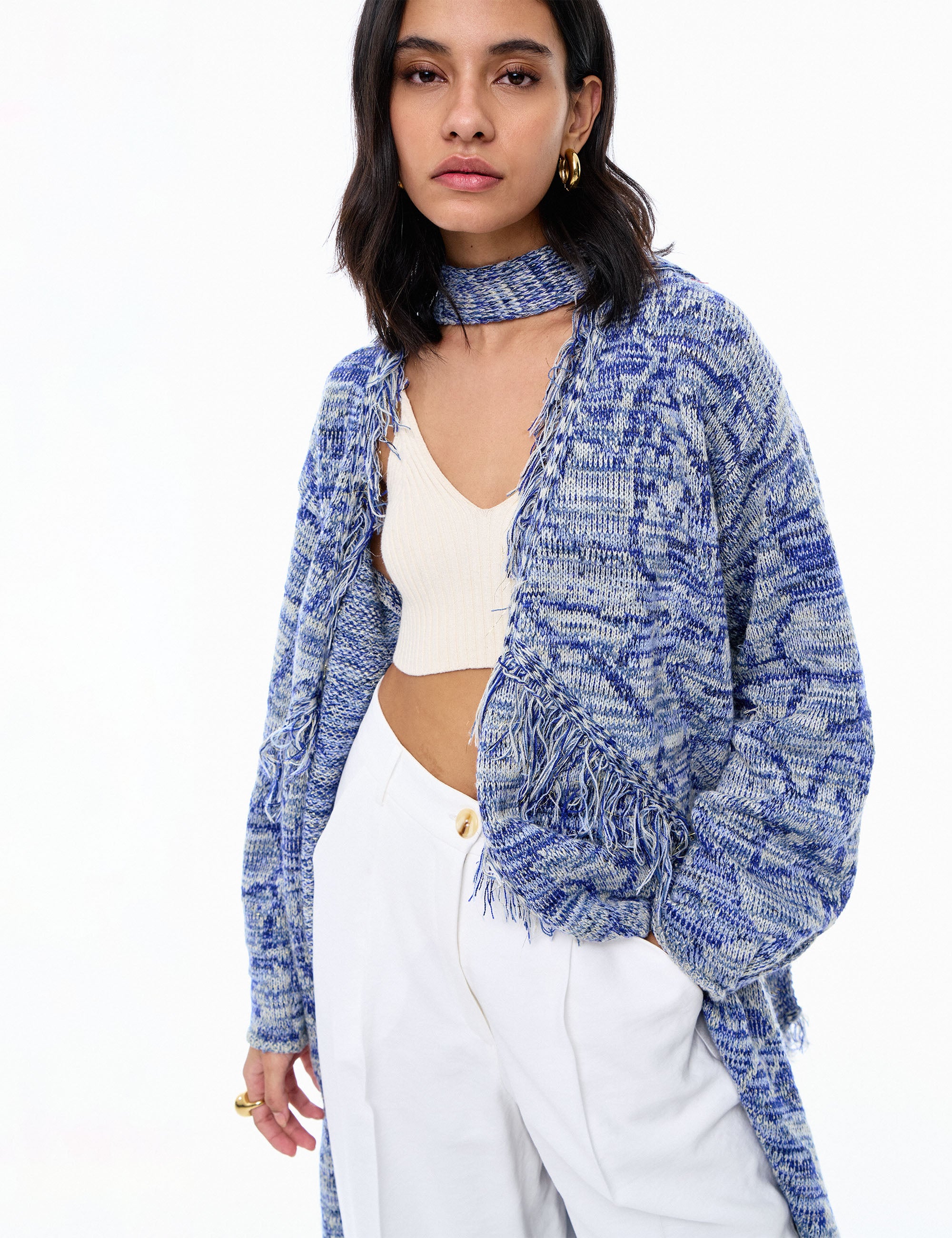 Maxi Cardigan Yani Azul