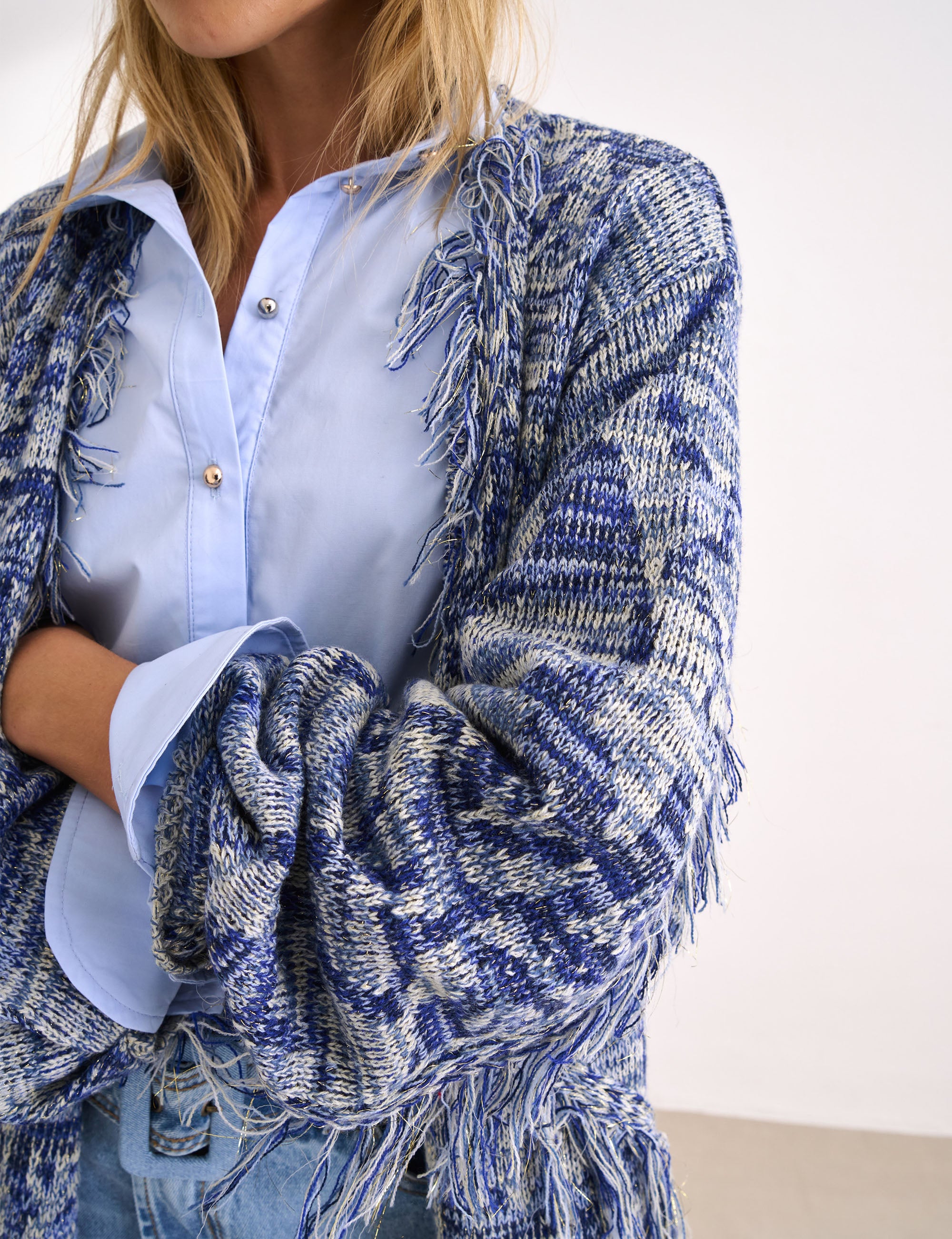 Maxi Cardigan Yani Azul