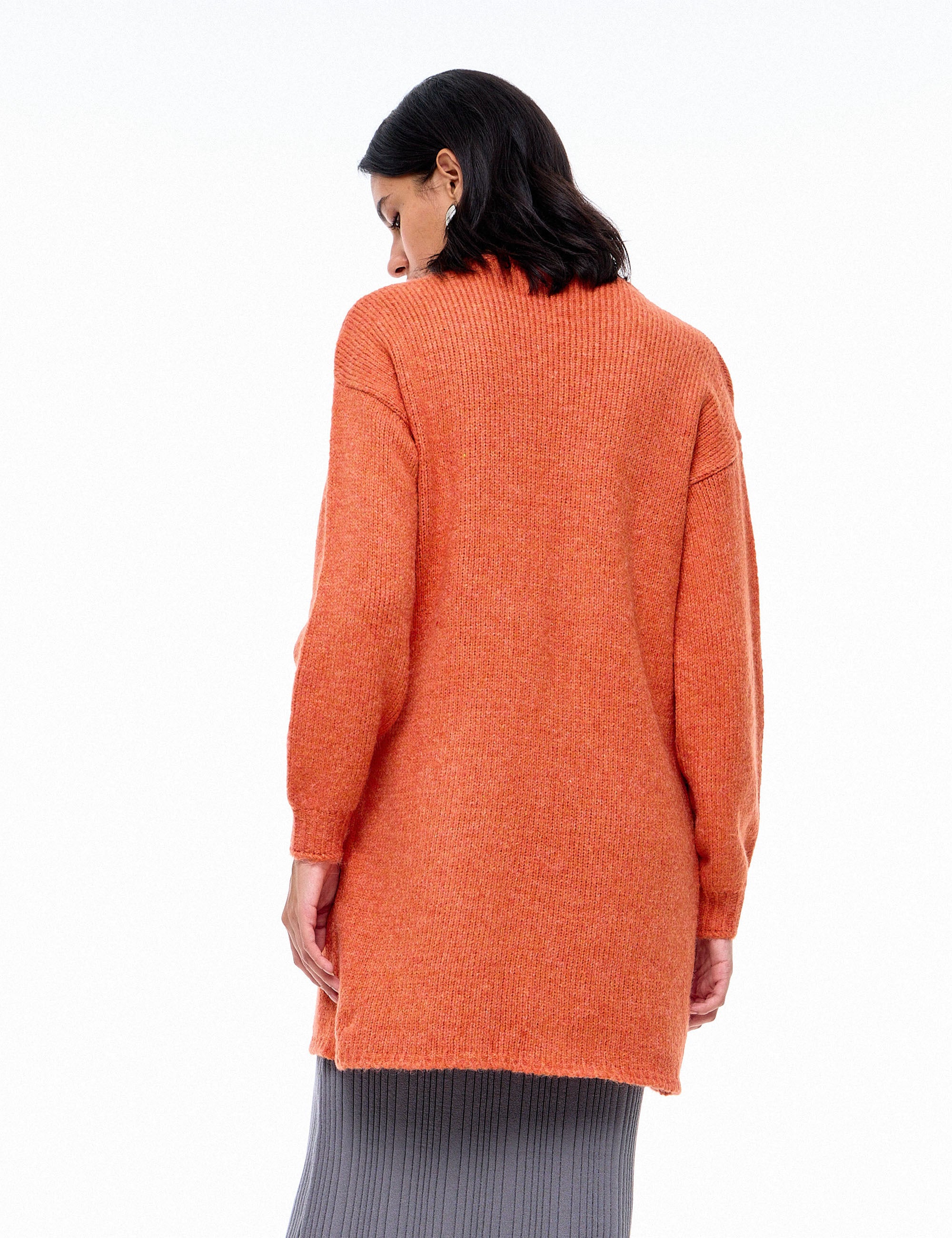 Maxi Cardigan Stella Laranja