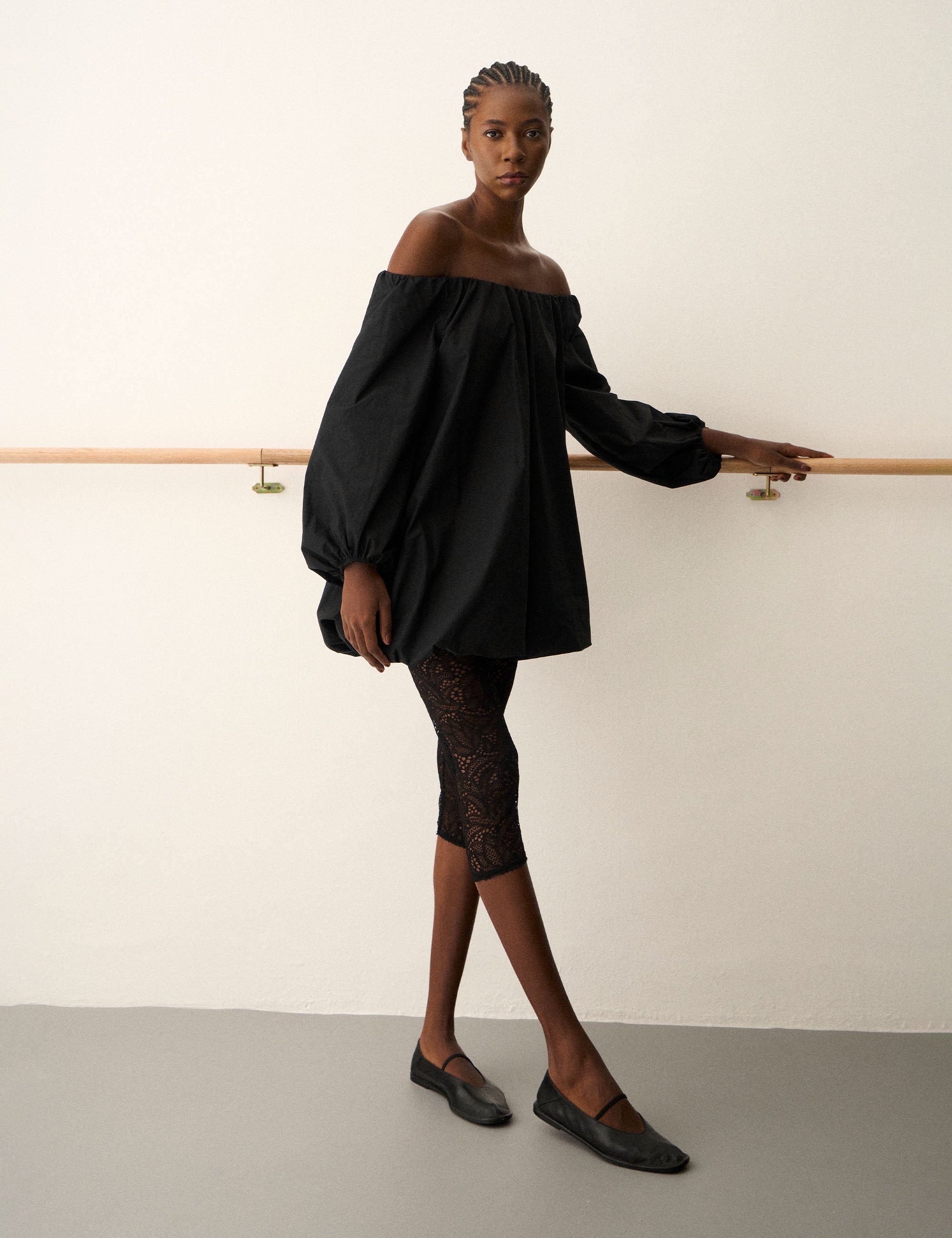 Miniveste Alice Tricoline Preto