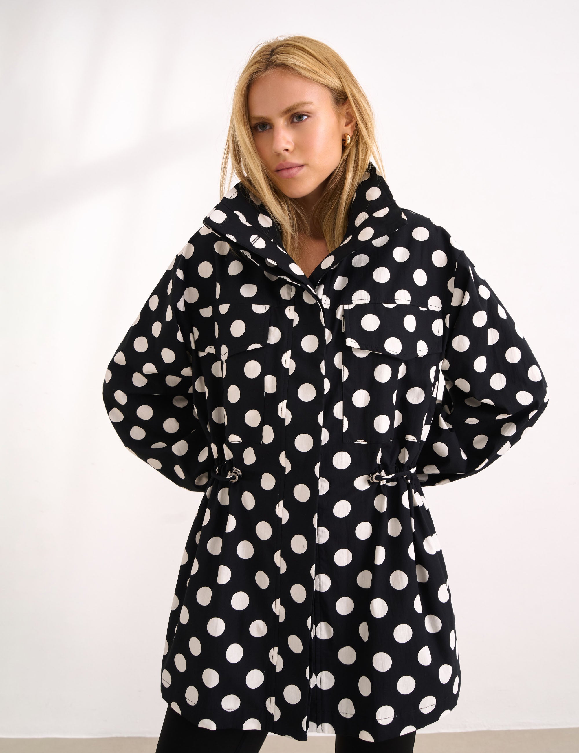 Parka Poka Tricoline Preto