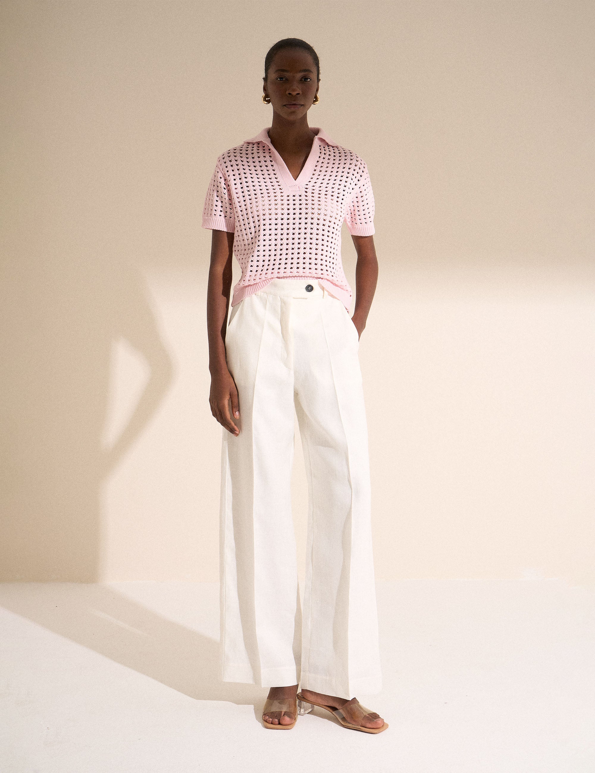 Polo Crochê Rosa